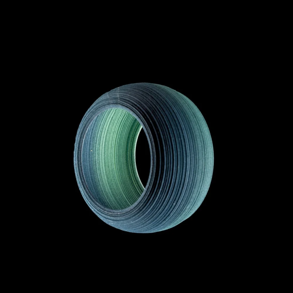 Pleated Green Ombre Bangle by Maria Eife-3.jpg