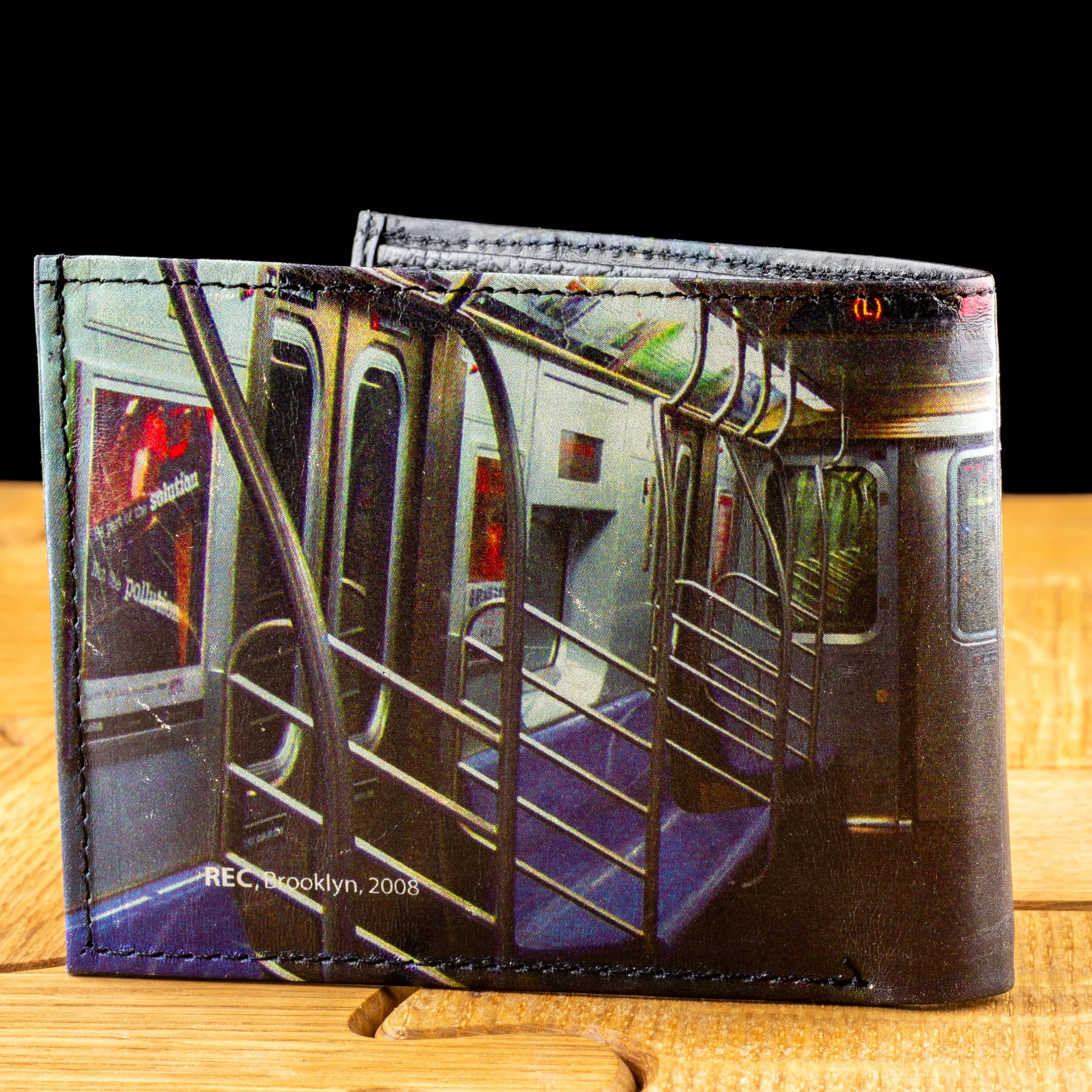 L Train Mens Leather Wallet Brooklyn, NY by Vernakular Designs-2.jpg