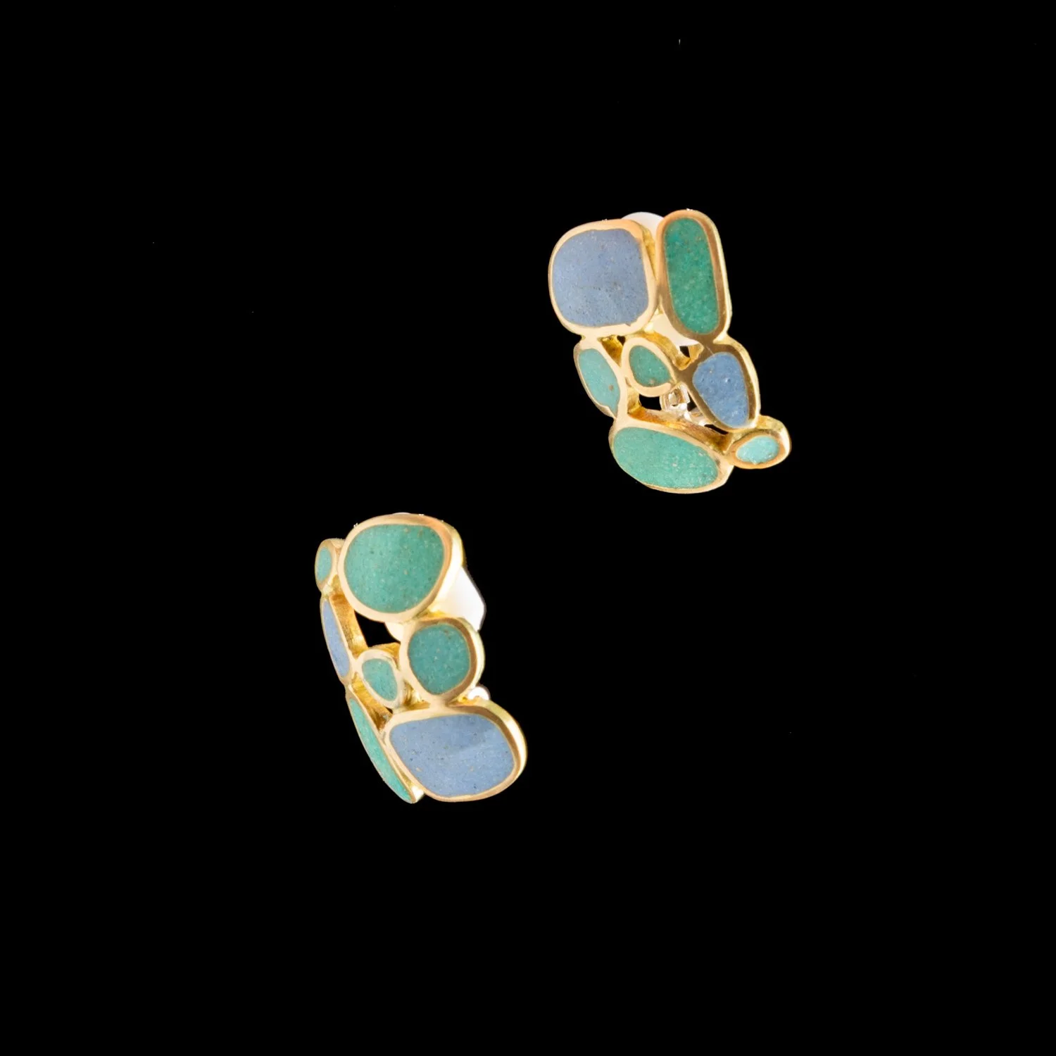 Stacking Rocks Clip Earrings by David Urso