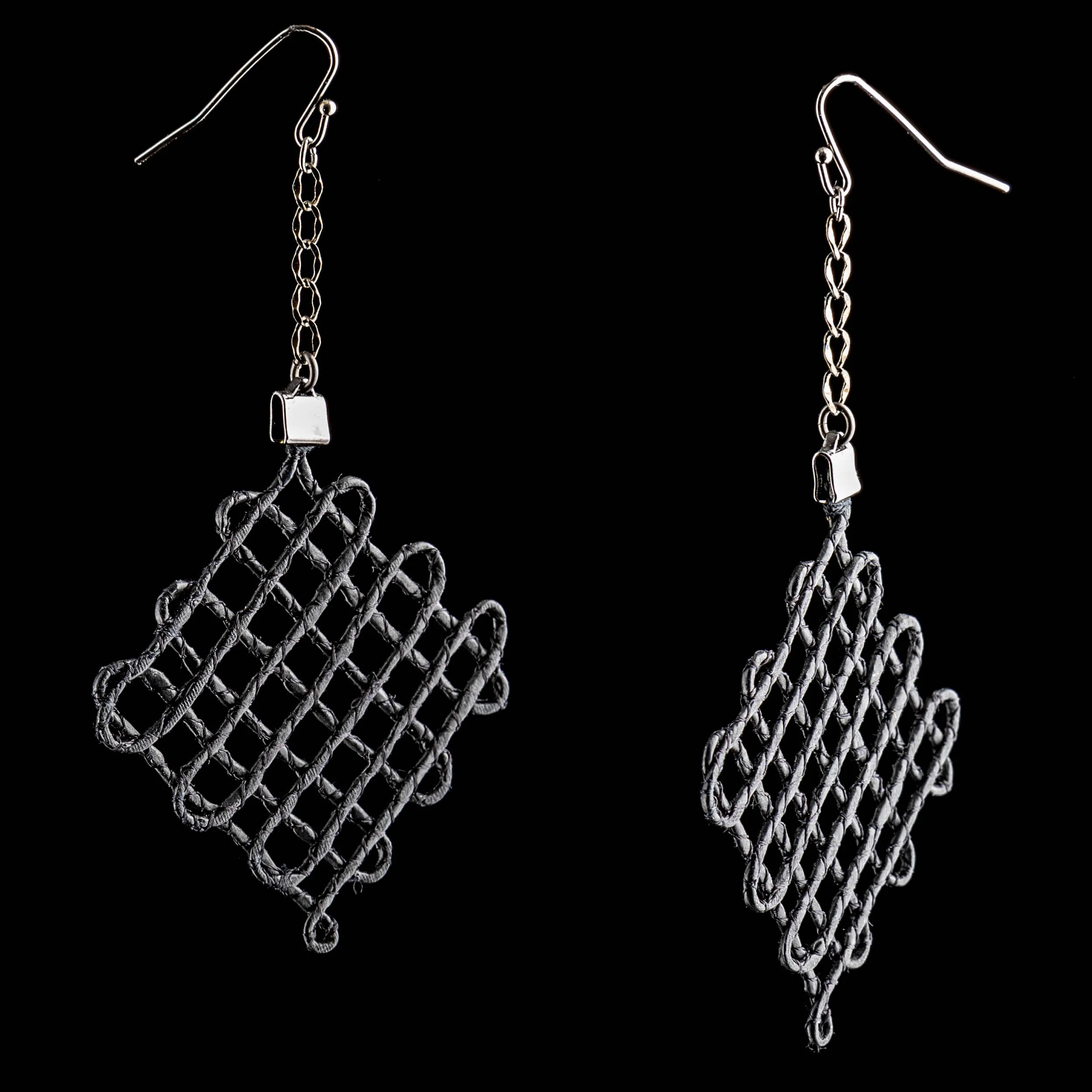 Textural Rhombus Earrings by Paz Sintes