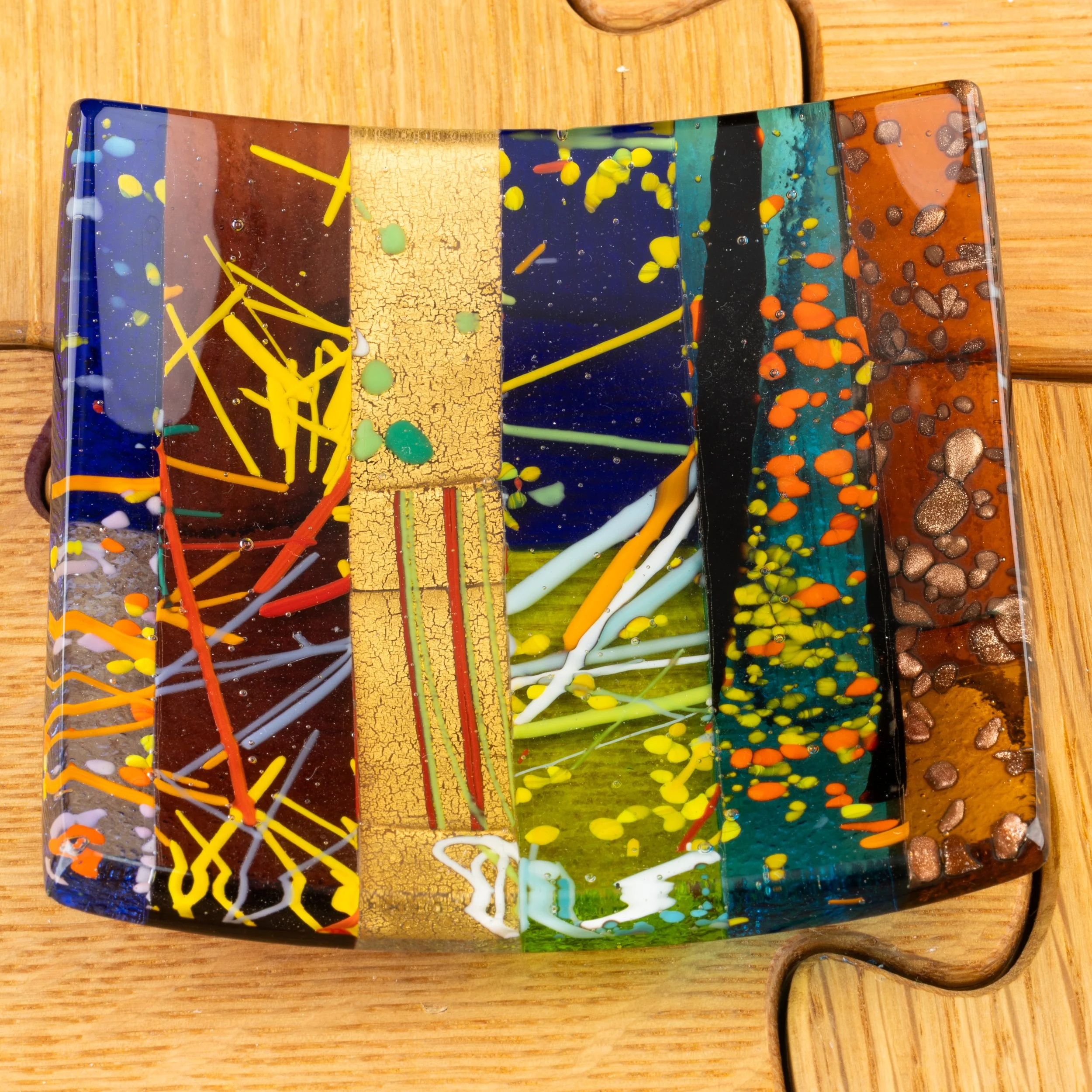 Damasco Small square plate by Alfier Glass Studio-1.jpg