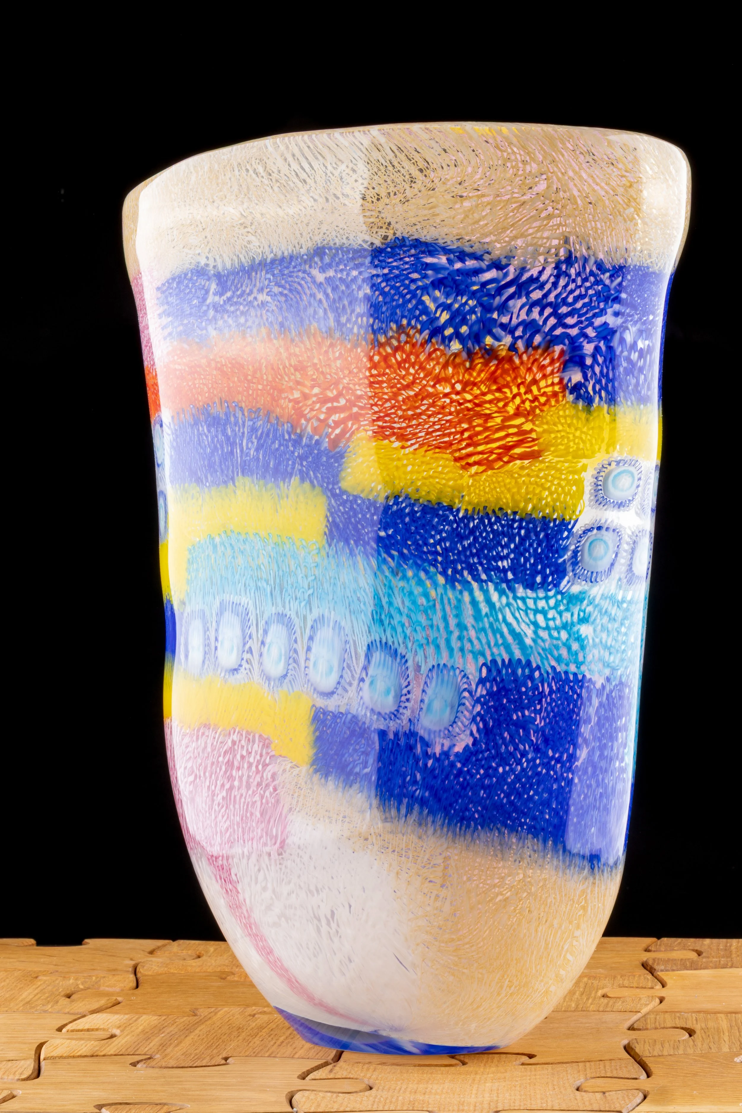 X-Large Patchwork Muarno Vase by Alfier Glass Studio-6.jpg