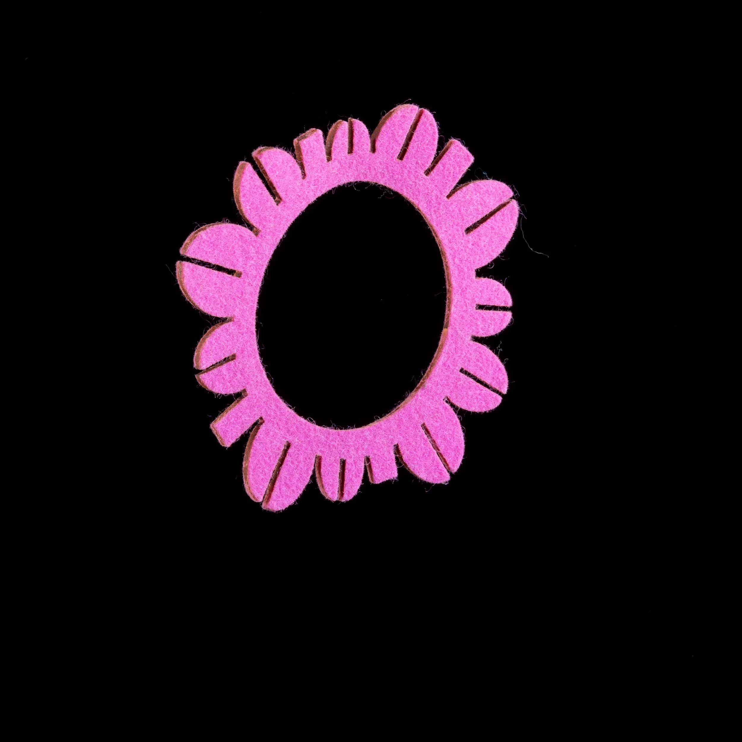 Petal Felt Bangle by Maria Eife Pink.jpg