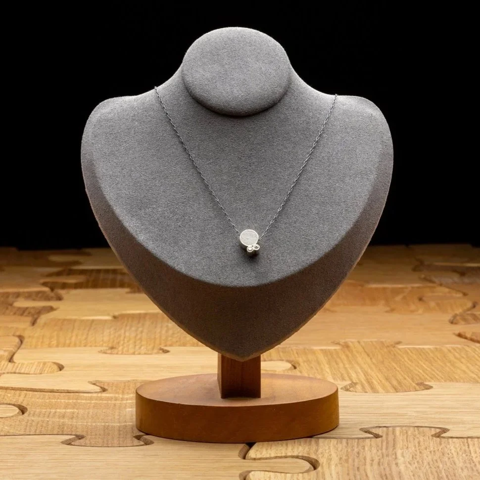 Harmonious Mini Pendant with two diamonds by Jennifer Lippman Bruno