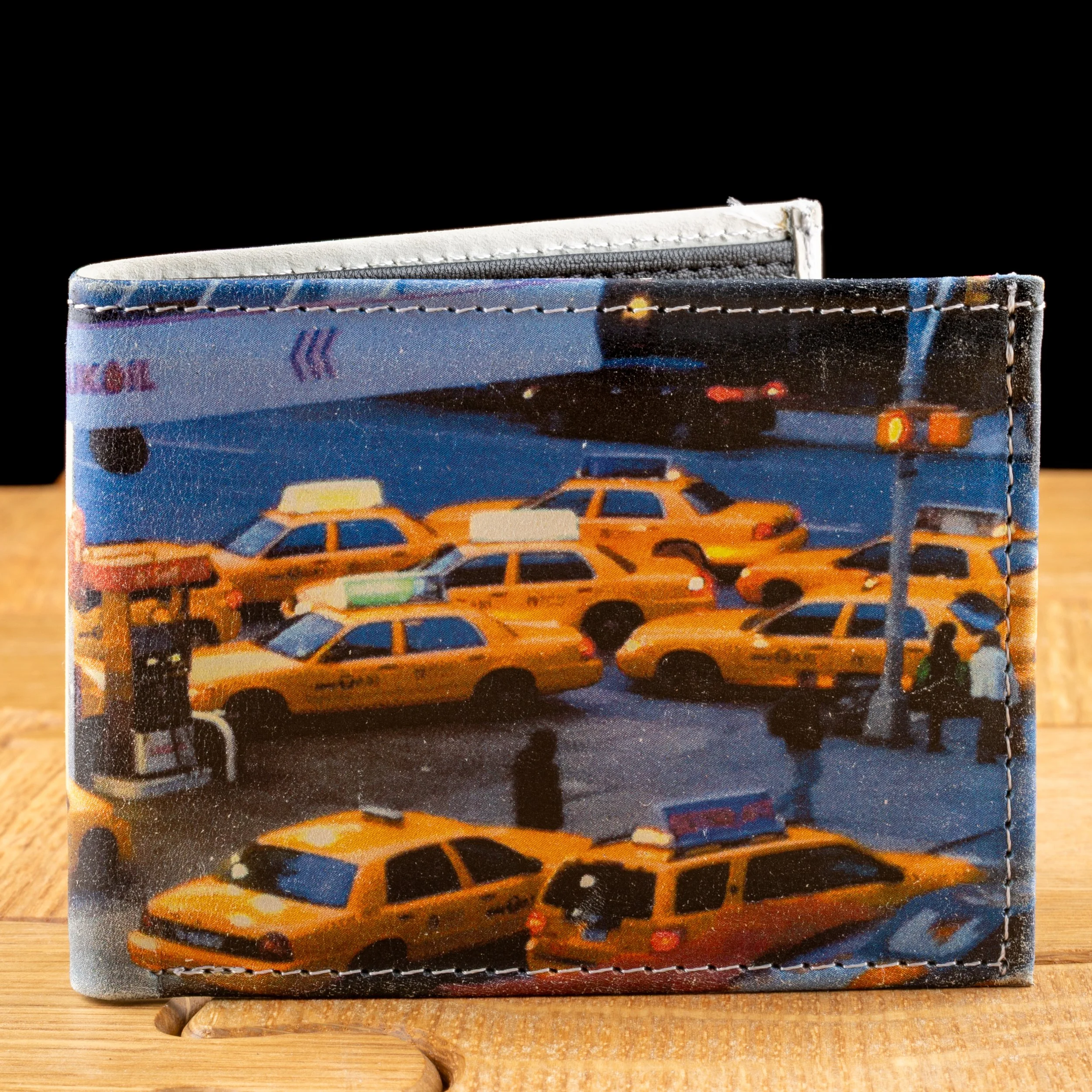 New York Taxies Mens Leather Wallet by Vernakular Designs-1-2.jpg