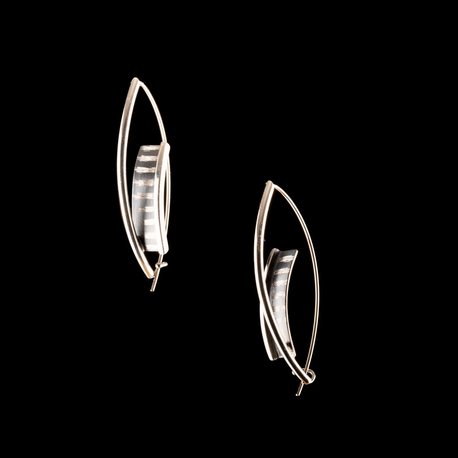 Long Vertical Striped Earrings by Theresa Carson