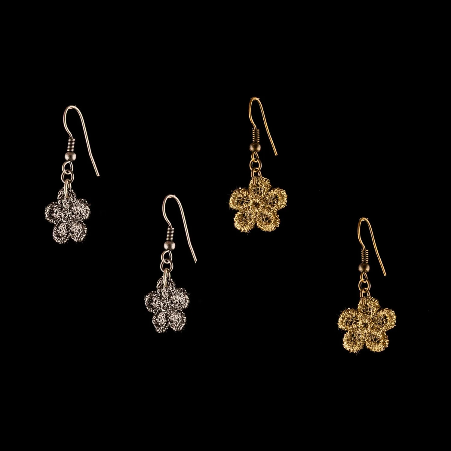 Swiss Naive Flower Petal Earrings by Paz Sintes