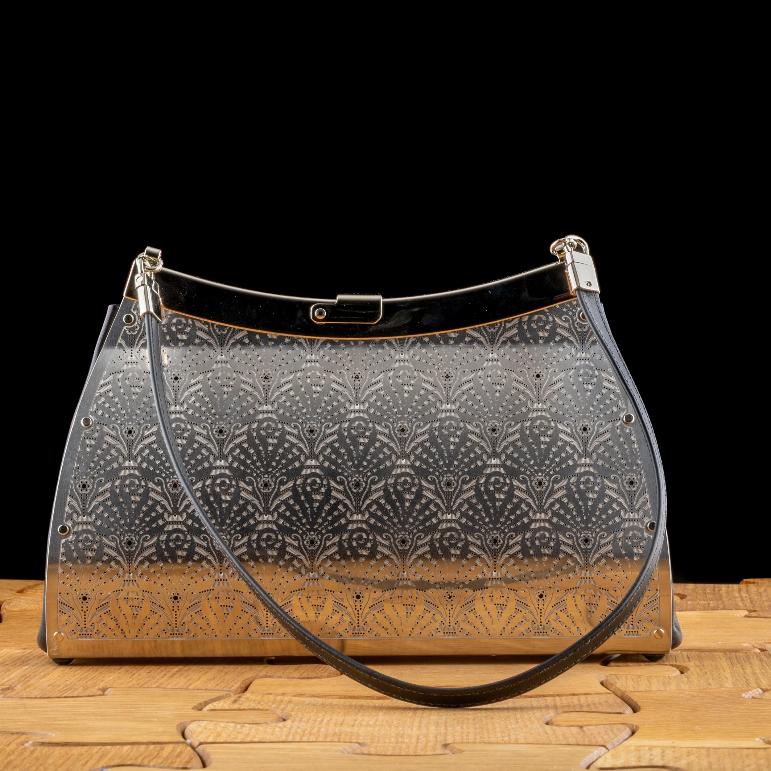 Fiddlehead Fern bag with black leather by Wendy Stevens-1.jpg