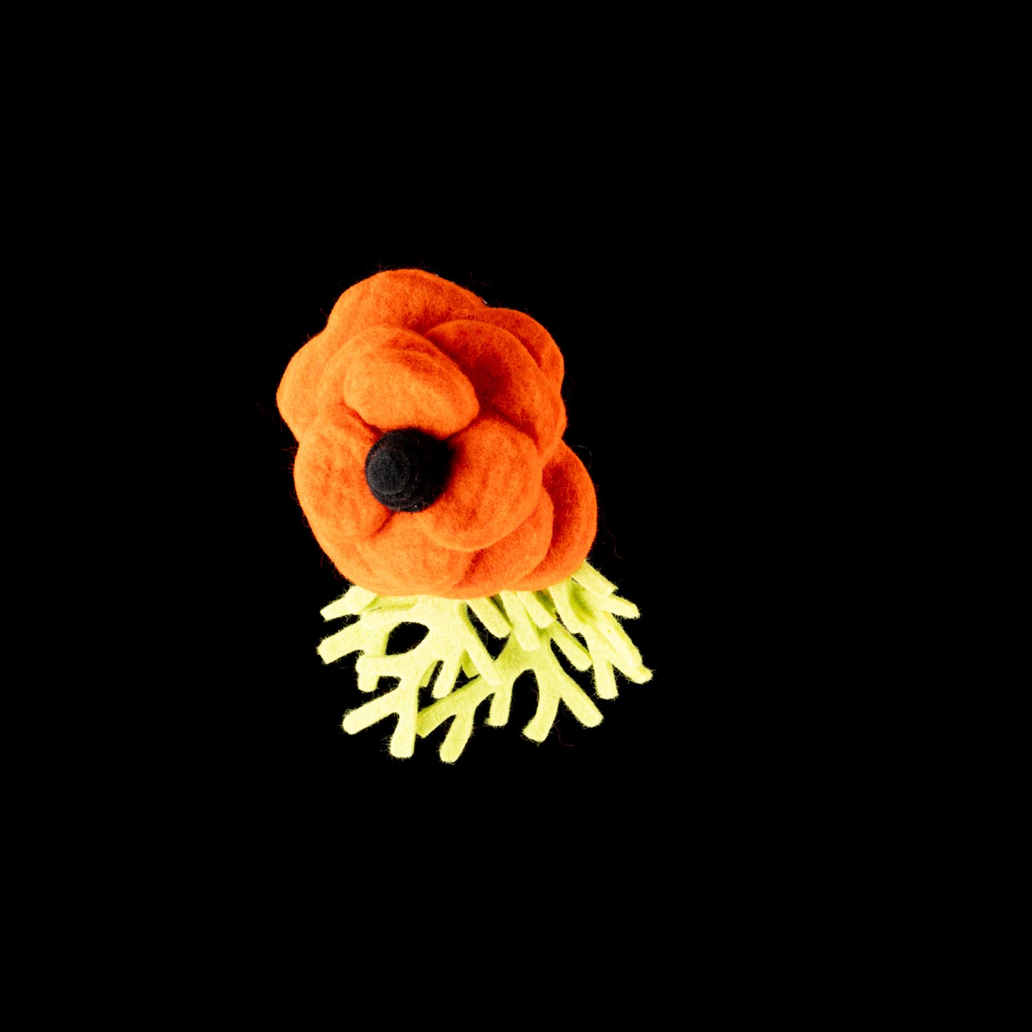 Orange Felted Pin Flower by Danielle Gori-Montanelli.jpg
