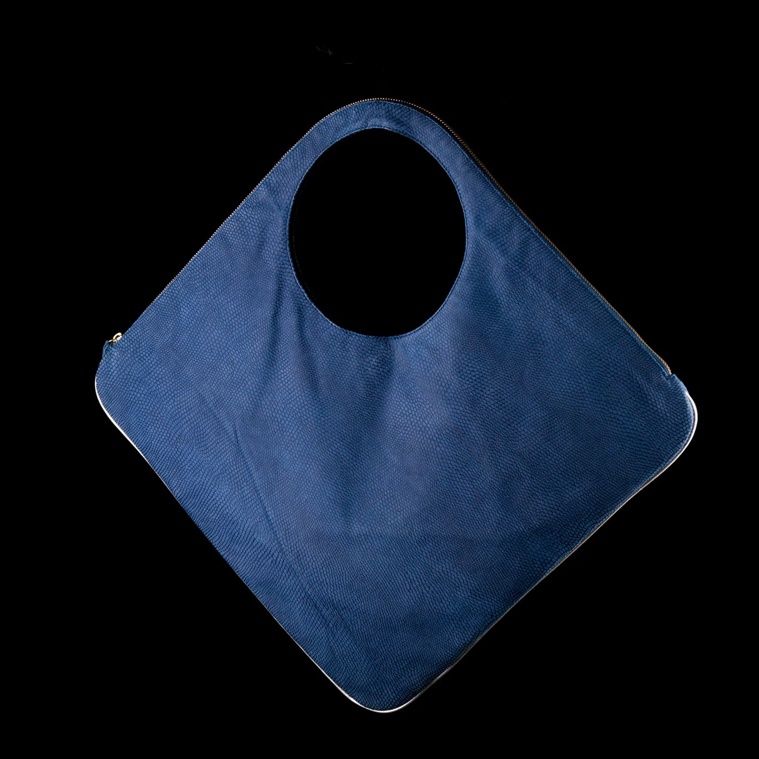 Diamond Shoulder Bag in Sueded Blue by Arza Designs.jpg