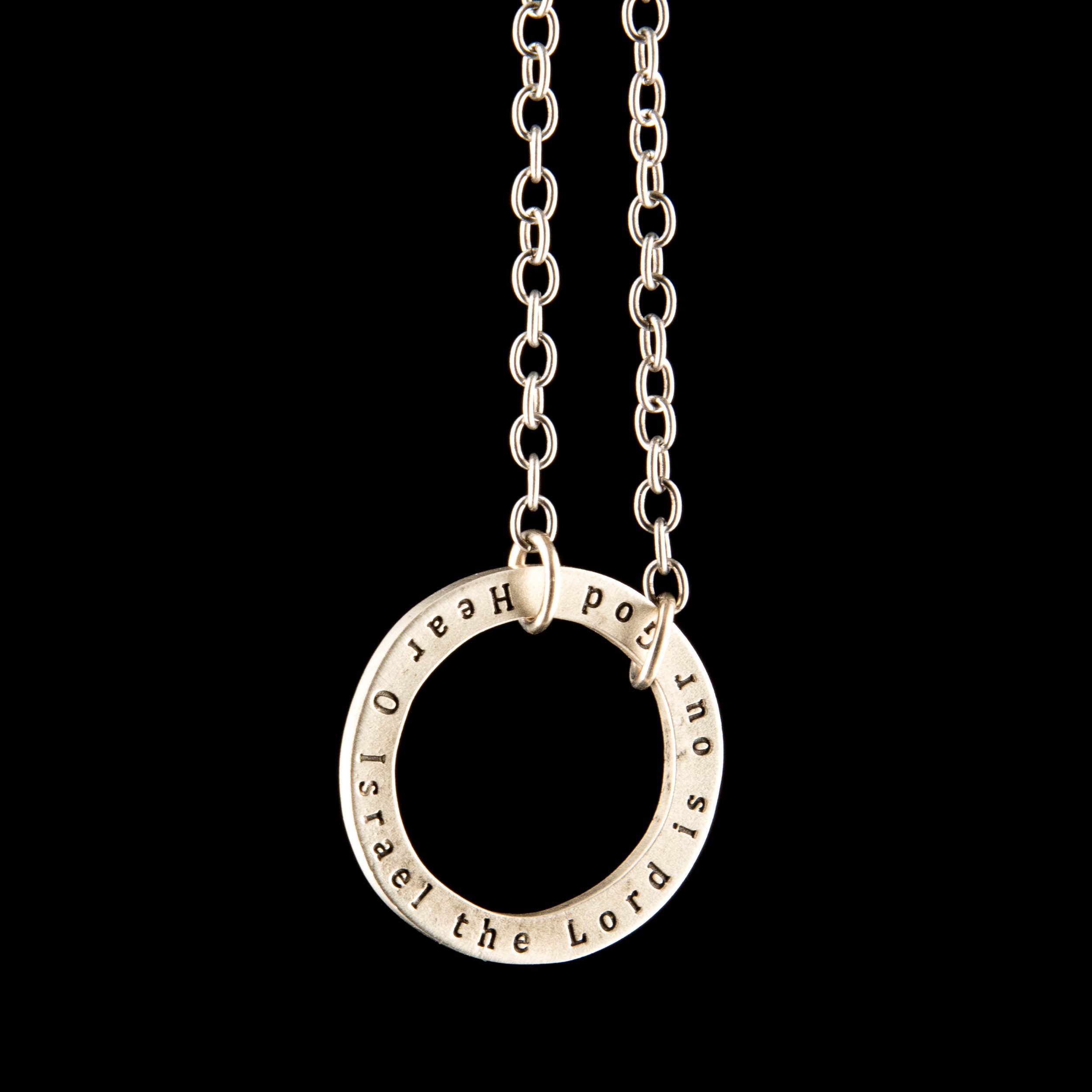 Shema Circle Necklace - Pewter by Emily Rosenfeld