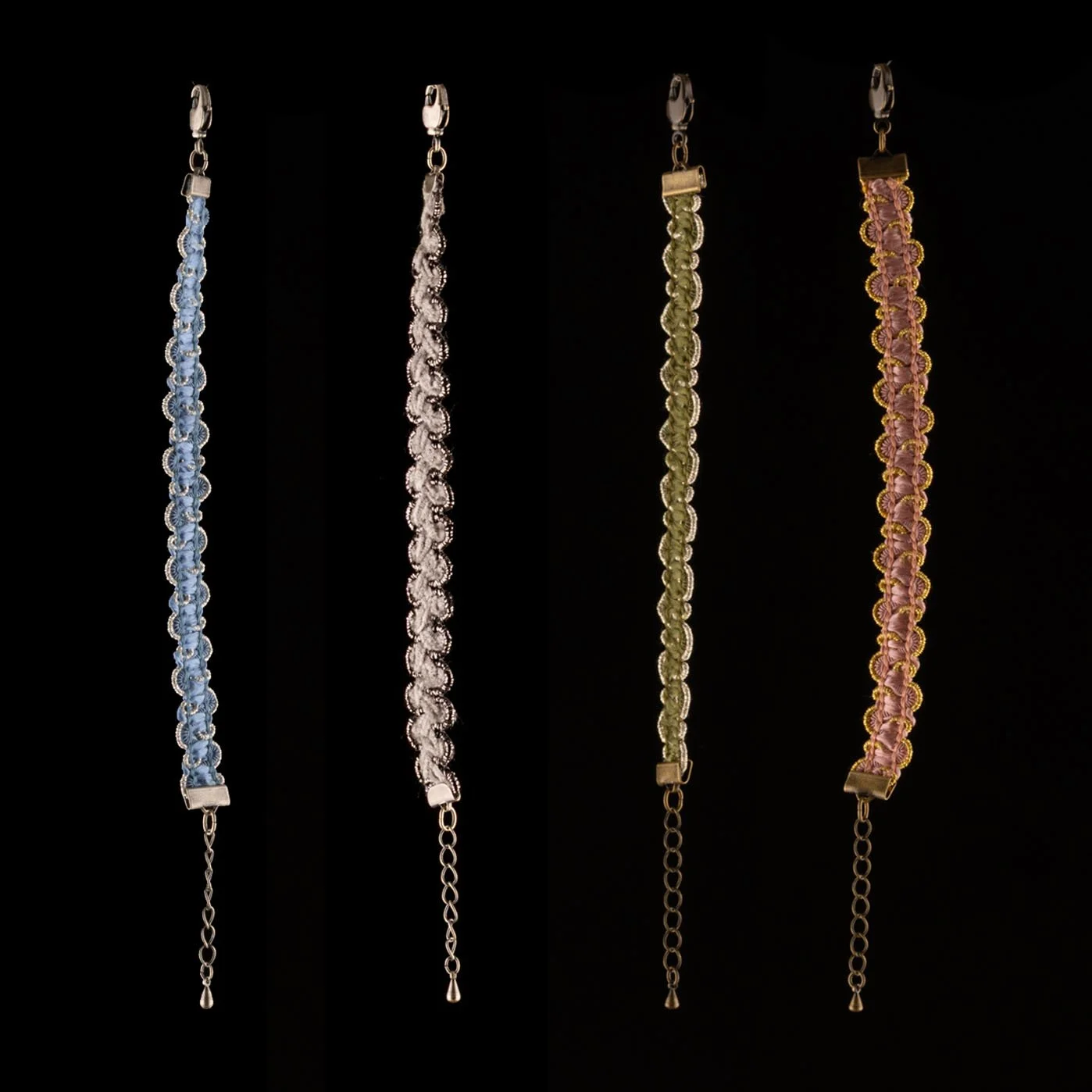 French Intricate Two Tone Passementerie Bracelet by Paz Sintes