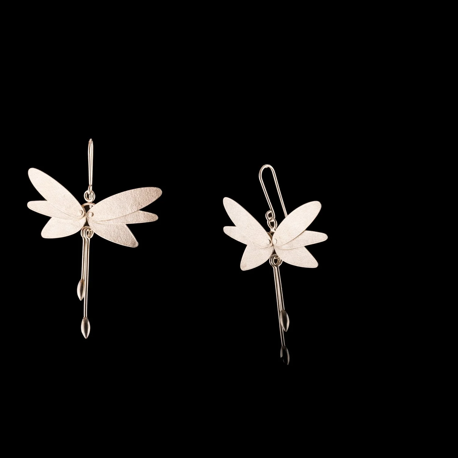 Fairy Earrings Bright Sterling Silver by Lush Metals