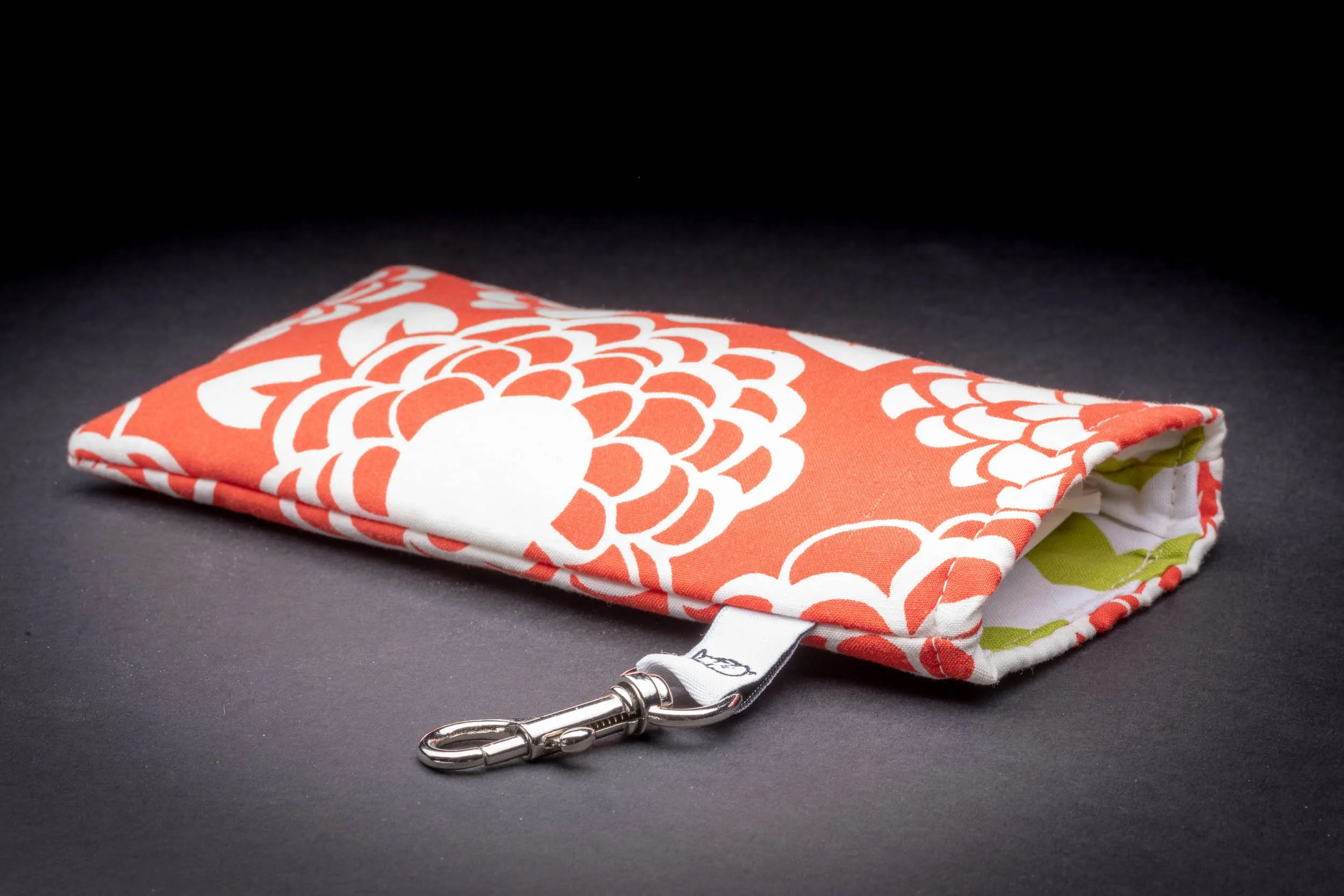 Vibrant Floral Eye Glass Case with Clip by Little Man