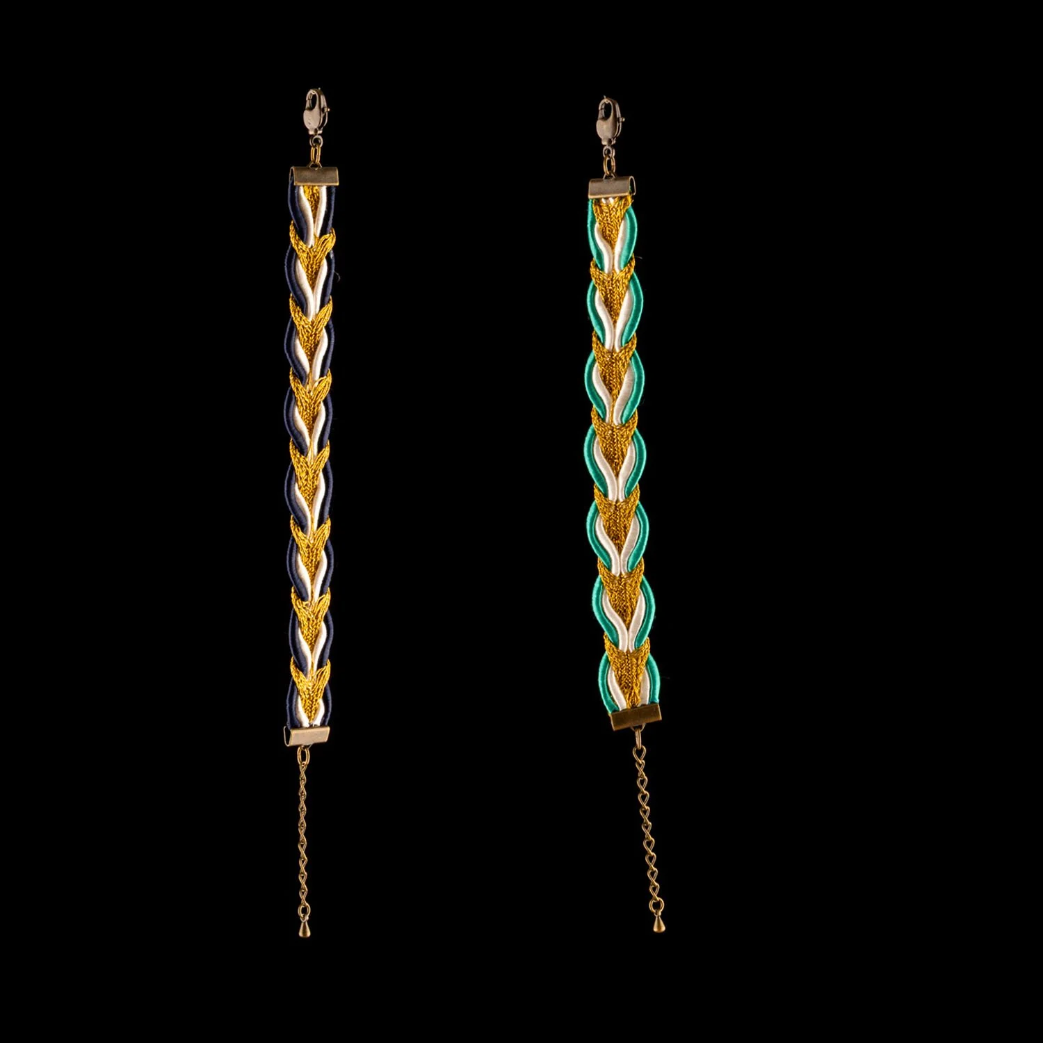 Italian Braided Three Tones Bracelet by Paz Sintes .jpg