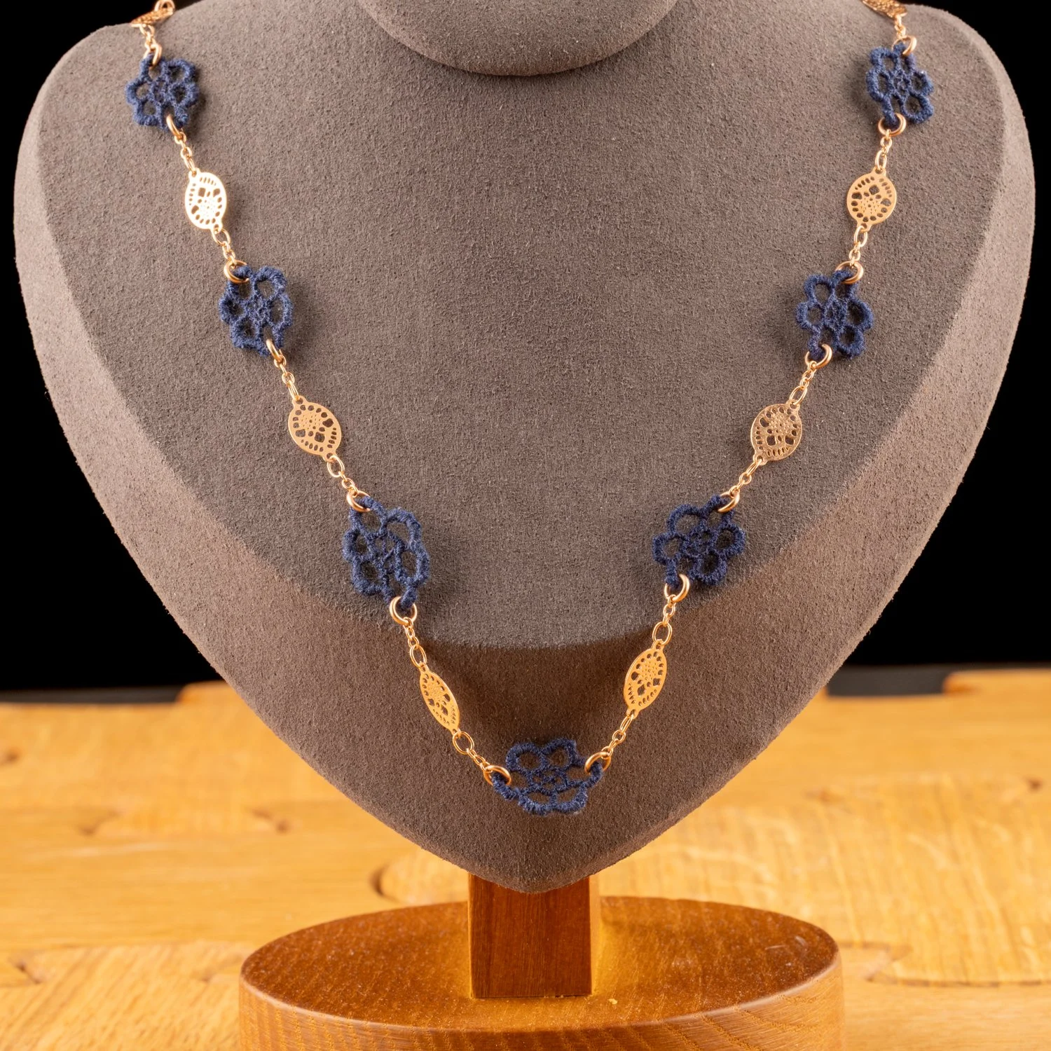 French Dainty Flower Short Necklace by Paz Sintes Closeup.jpg