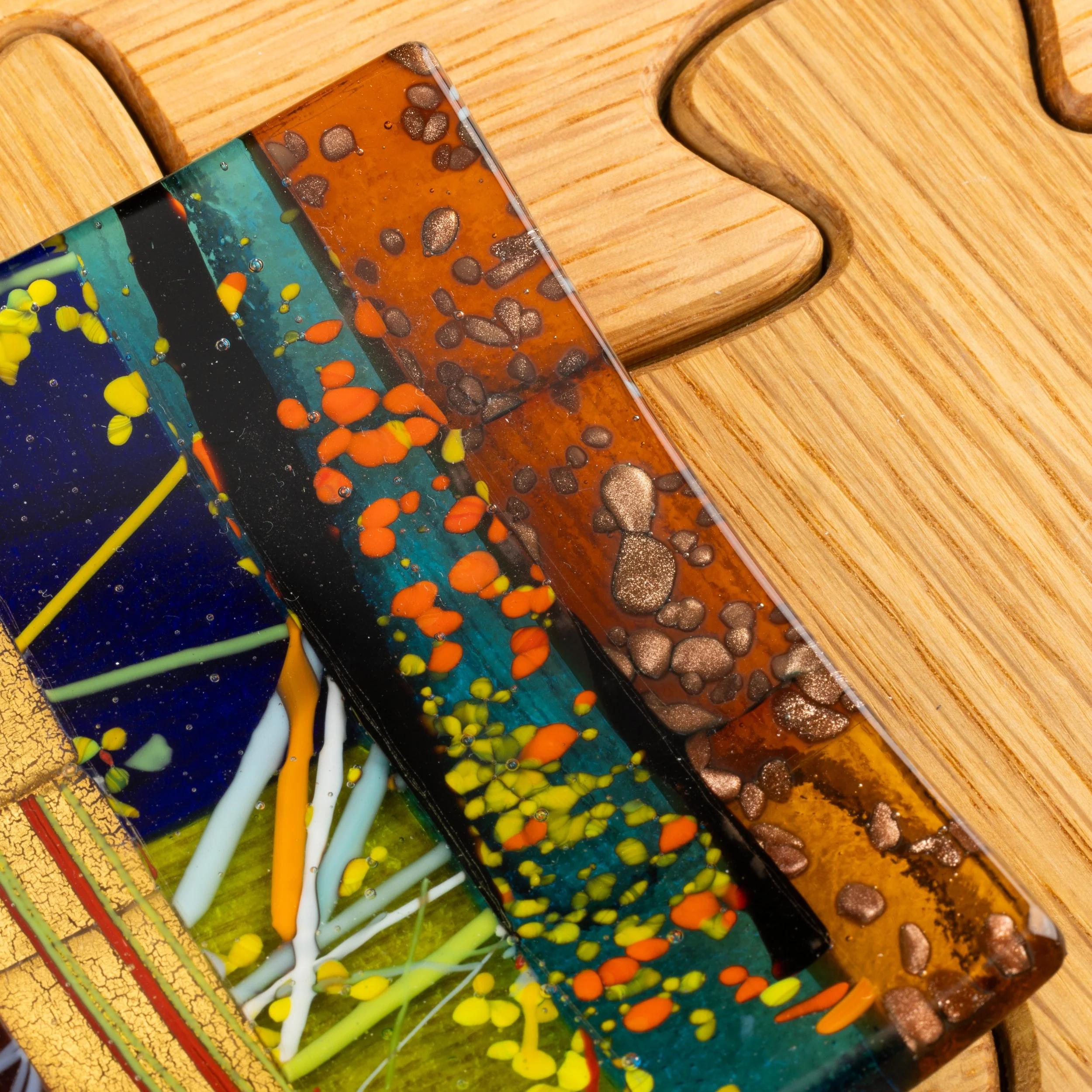 Damasco Small square plate by Alfier Glass Studio-3.jpg