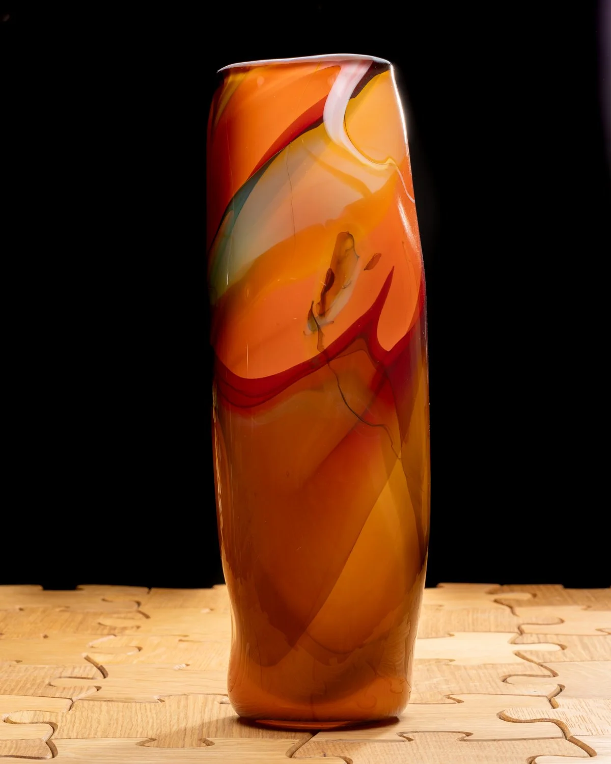 Orange Brown Kimono Vase by McDermott Studio-1.jpg
