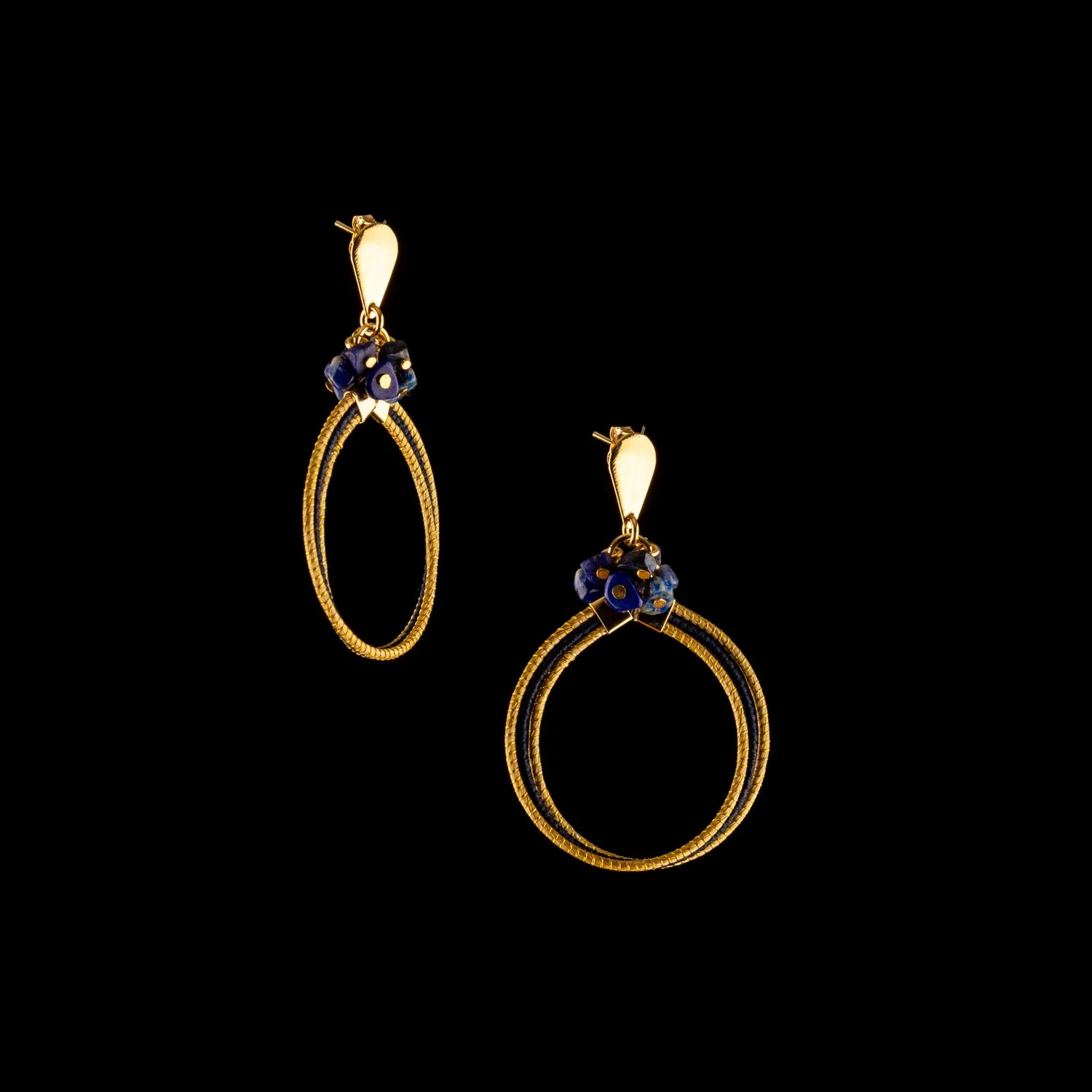Sarah Earrings by Raizes Lapis Lazuli