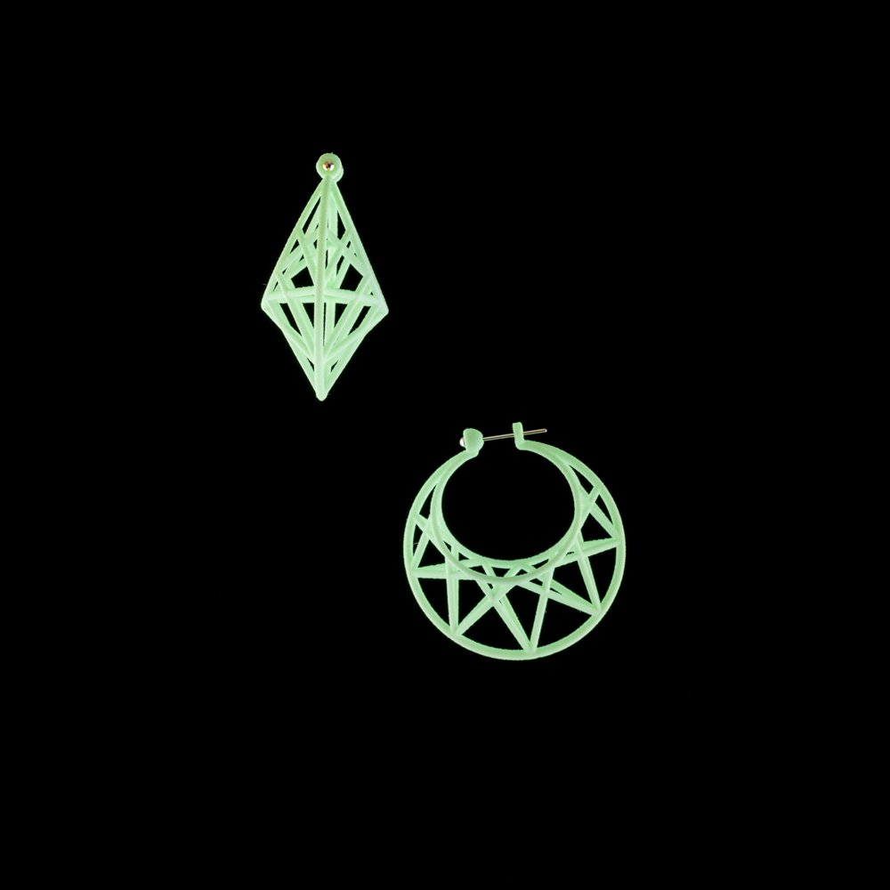 Star Cage Hoop Earrings by Maria Eife Sea Foam Green.jpg