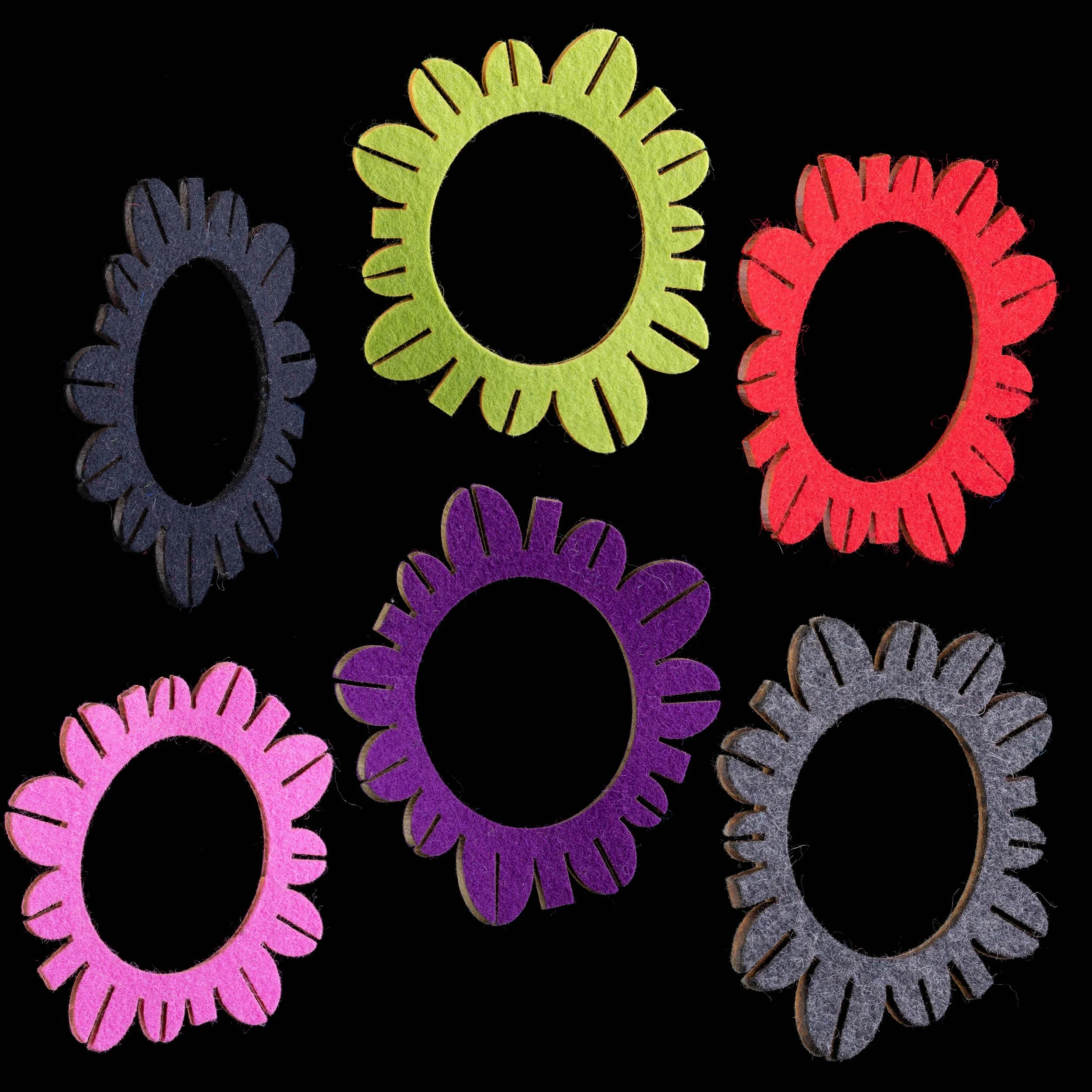 Petal Felt Bangle by Maria Eife