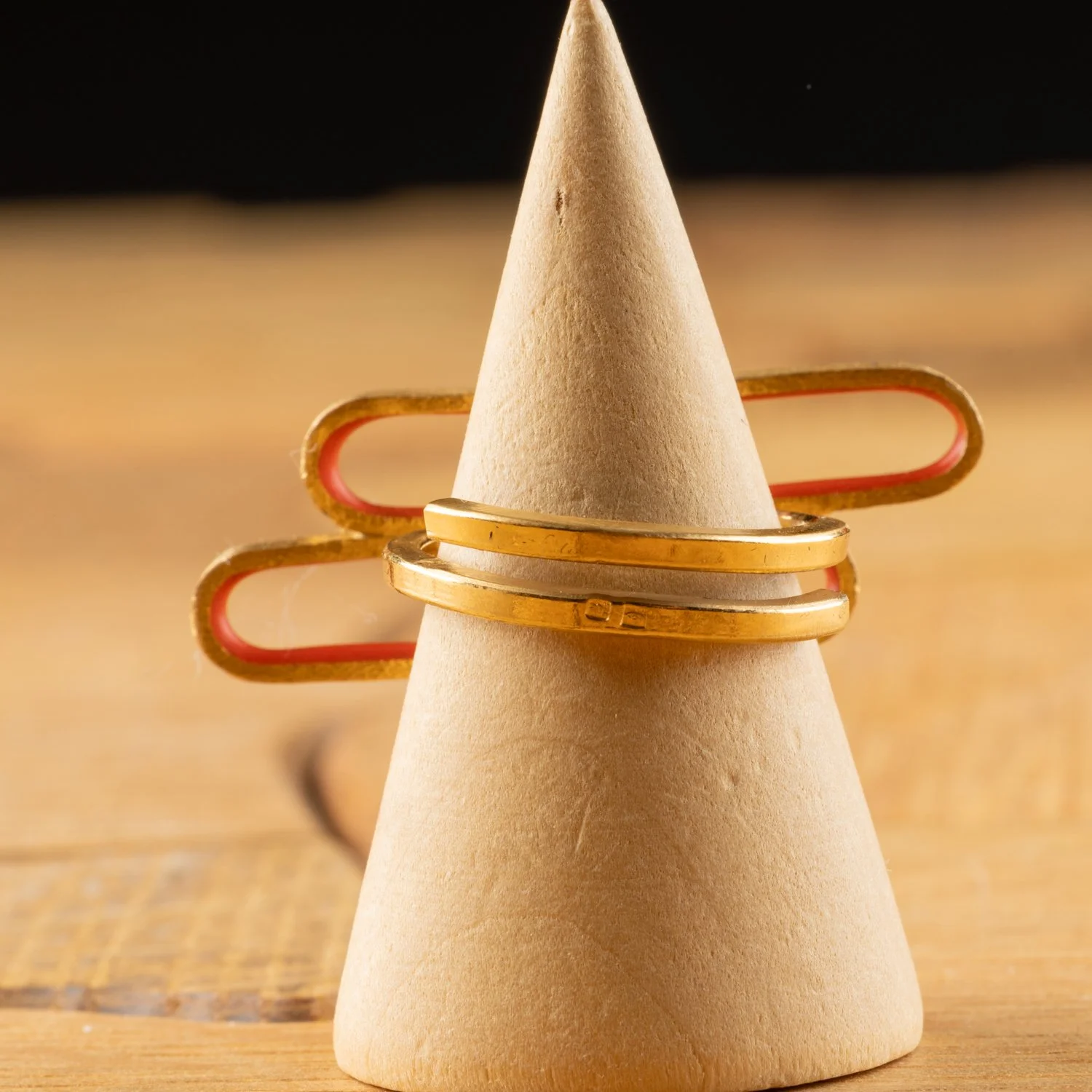 Orange Stepped Link Adjustable Ring by Marta Ribeiro-1.jpg