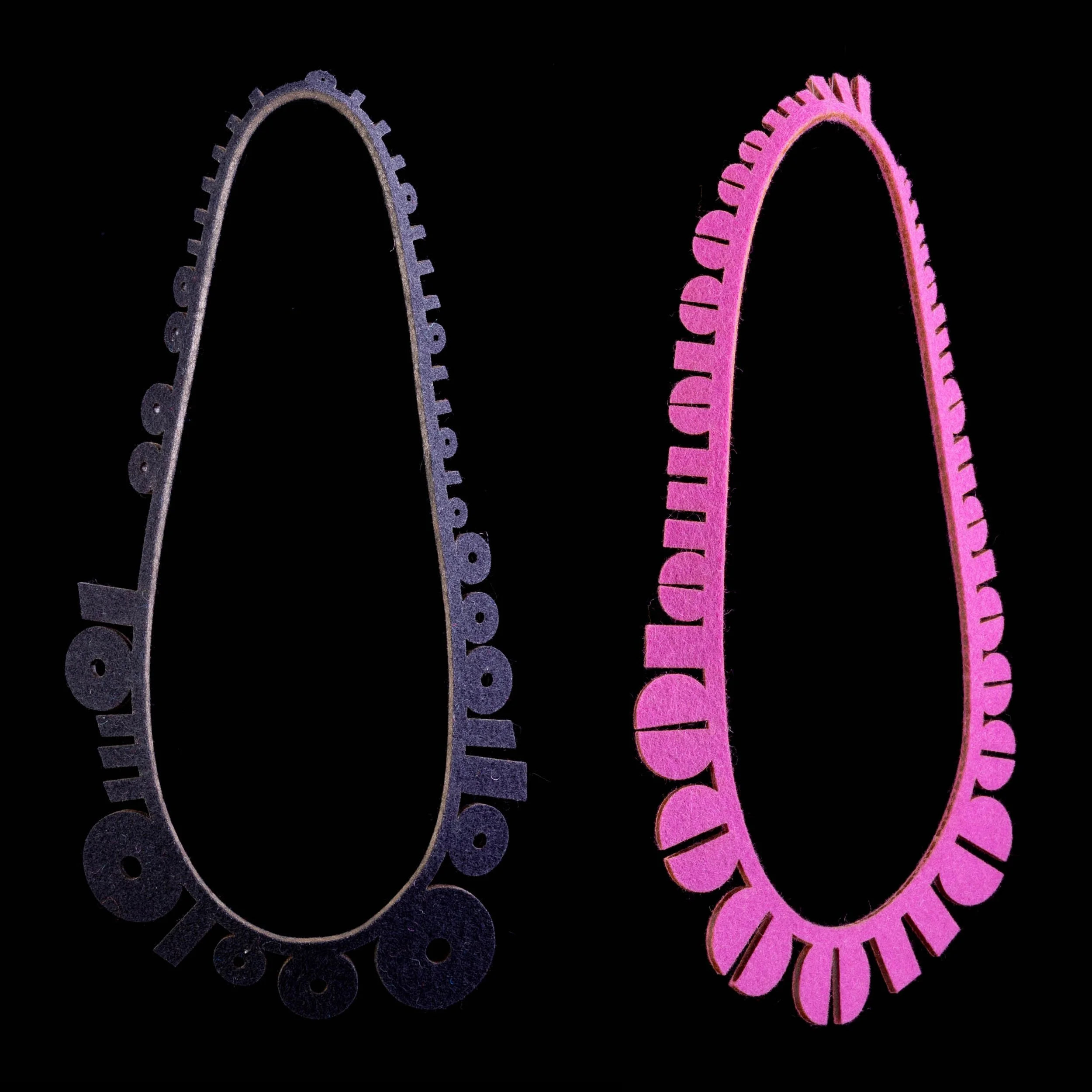 Binary Felt Necklace by Maria Eife