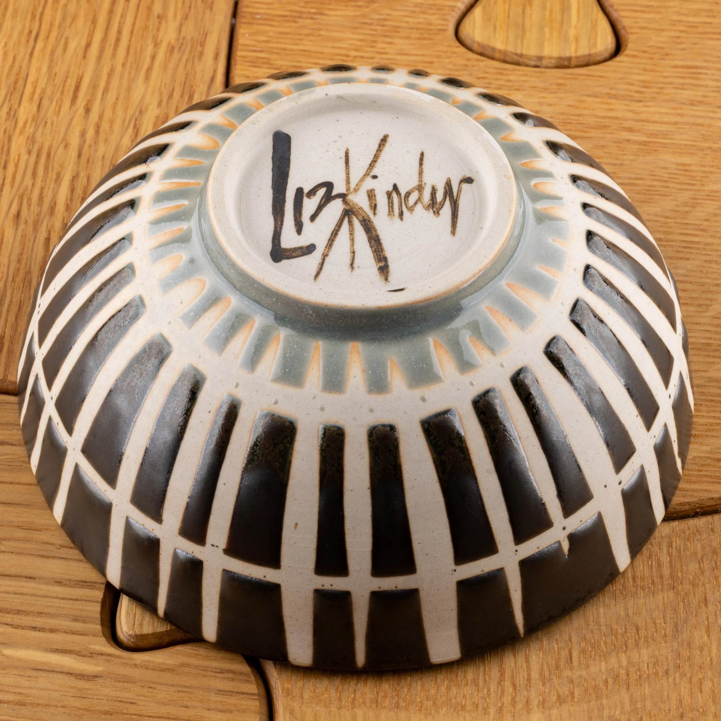 Black and White Striped Cereal Bowl by Liz Kinder-2.jpg