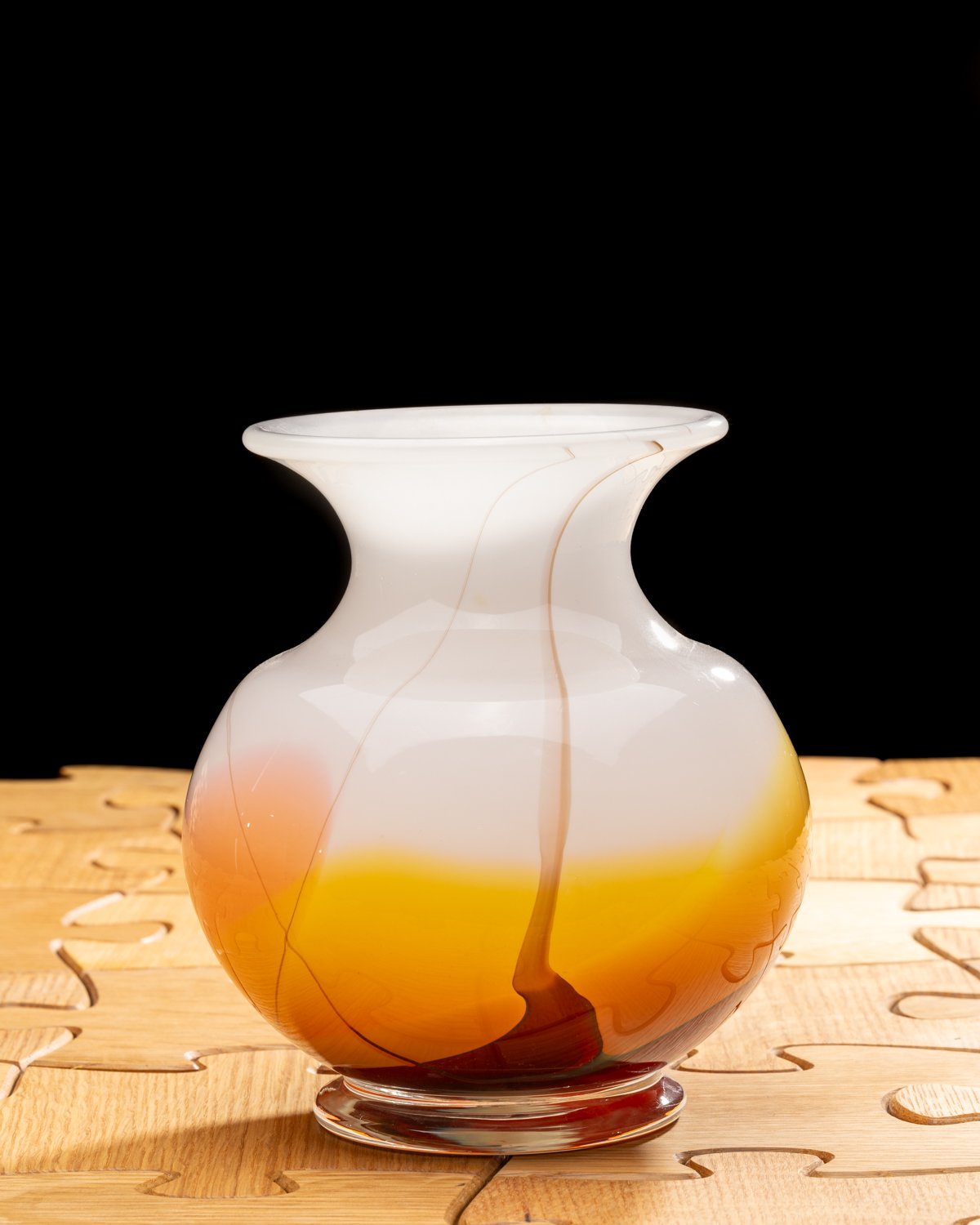 Waisted Nebula Vase by McDermott Glass Studio