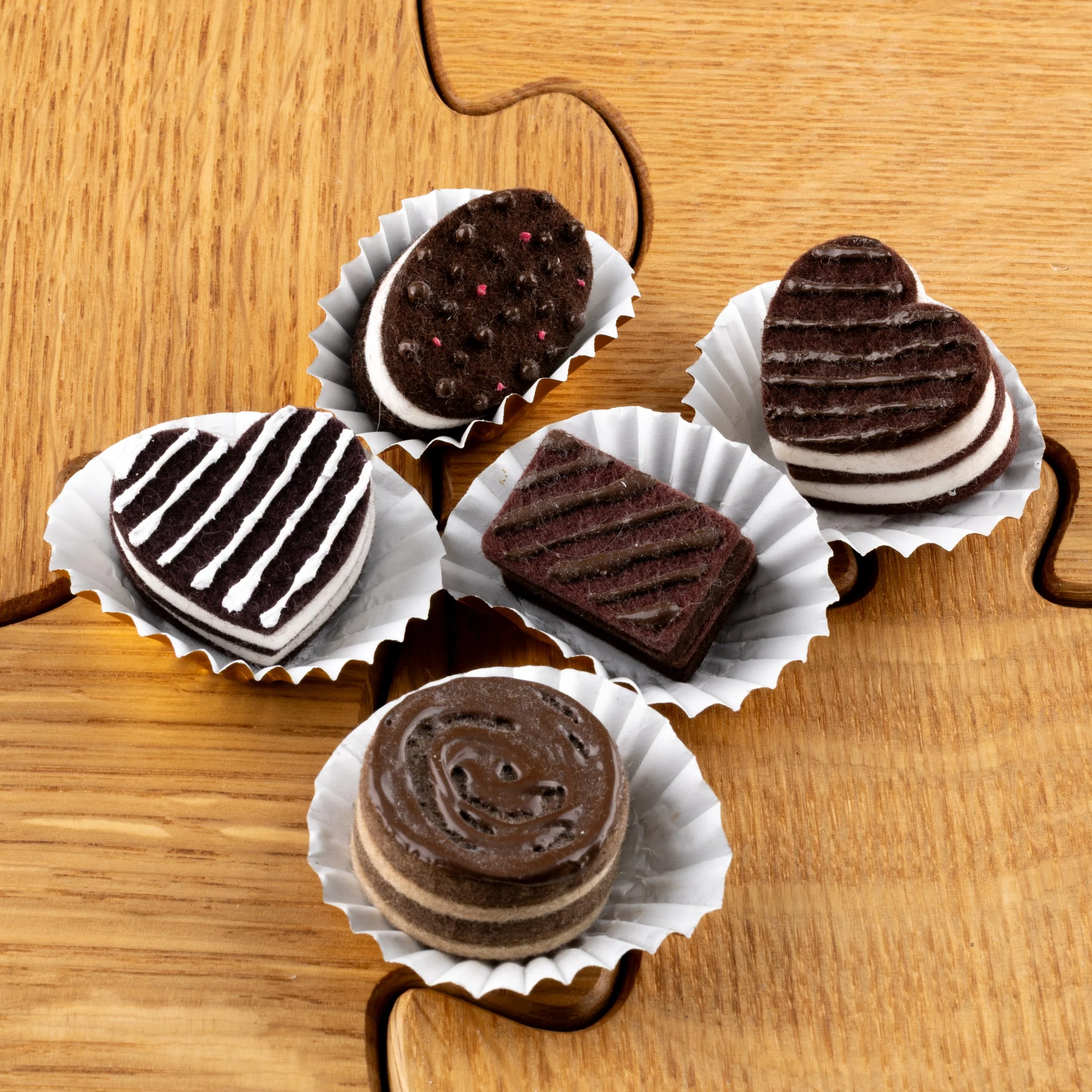 Chocolate Box Felt Pin by Danielle Gori-Montenelli