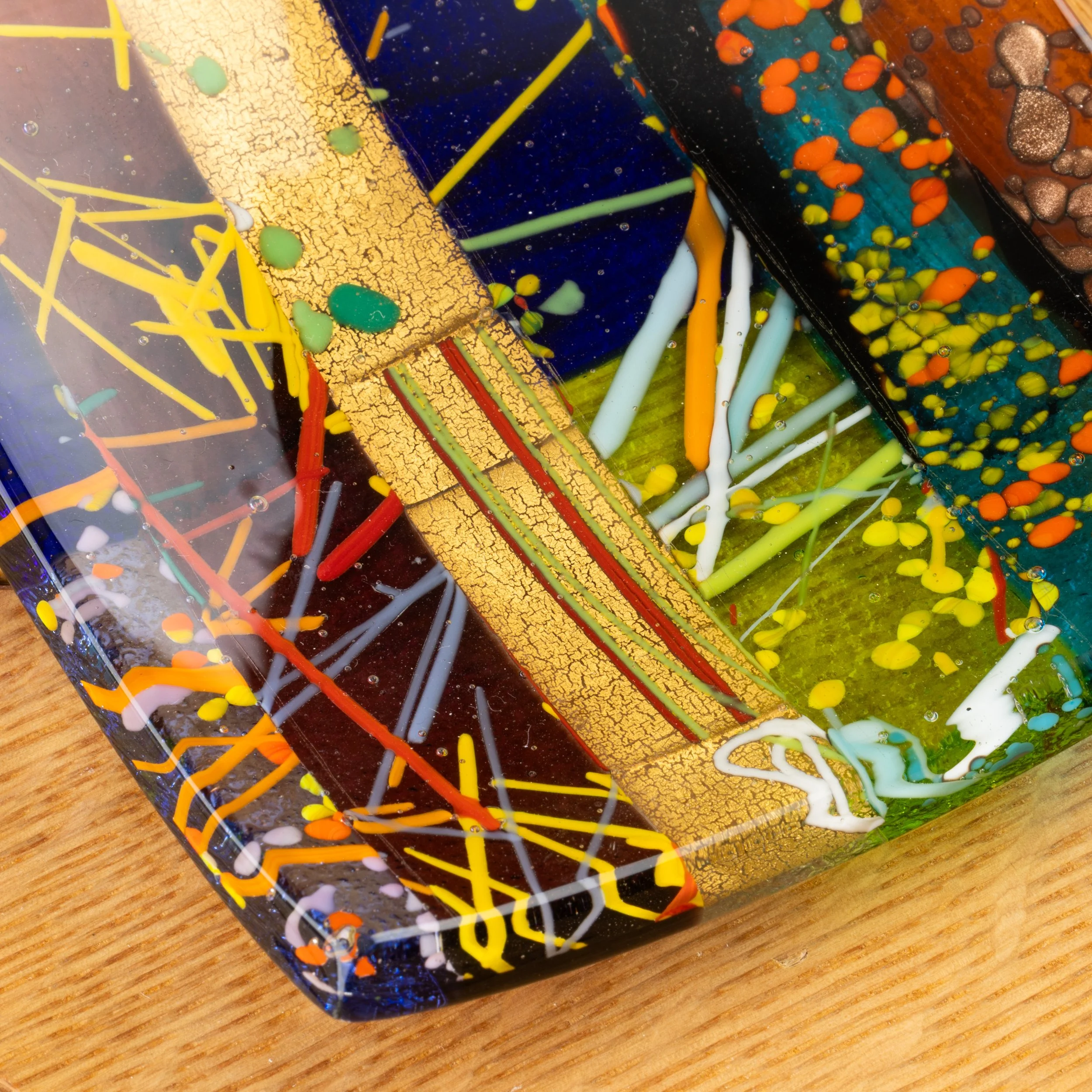 Damasco Small square plate by Alfier Glass Studio-2.jpg