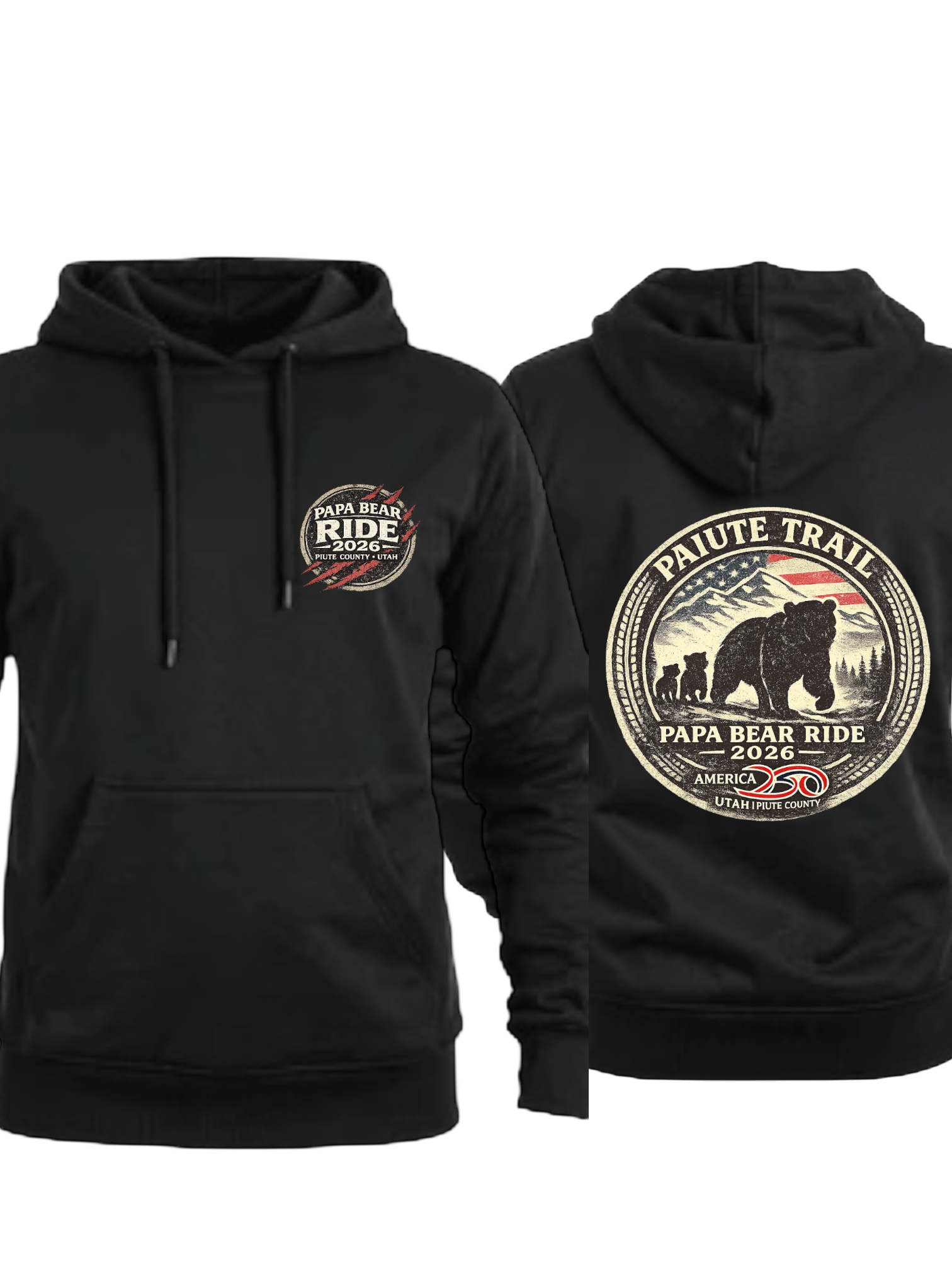Papa Bear Ride 2026 Hoodies