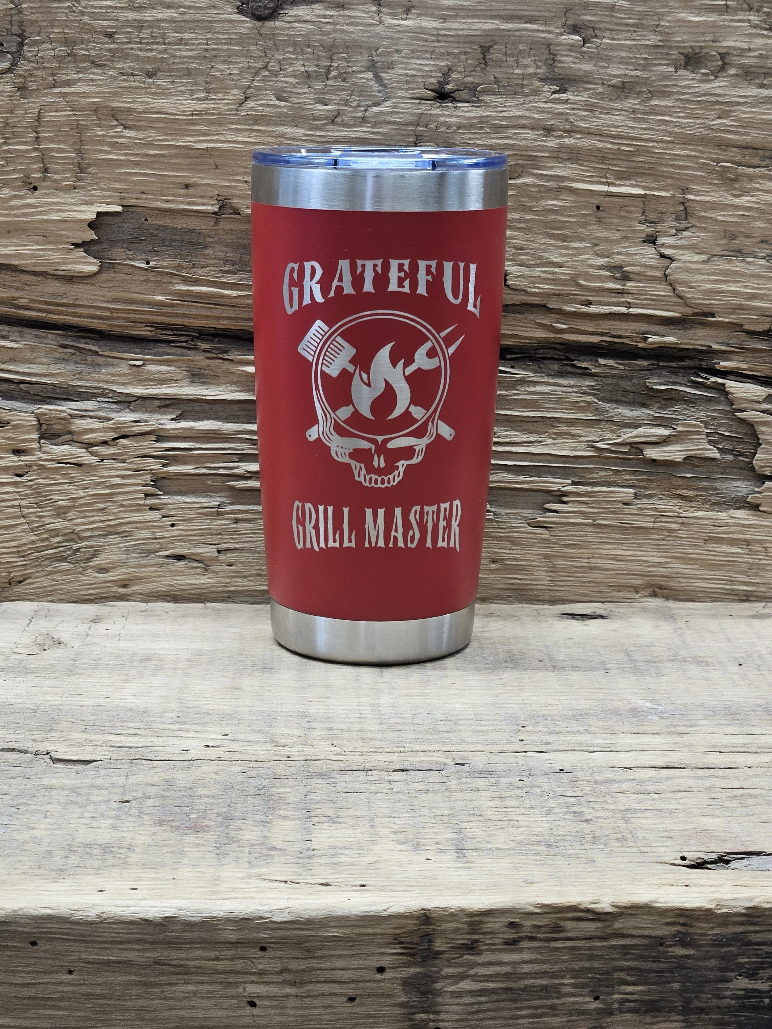 'Grateful Grill Master' Laser Engraved 20oz Tumbler