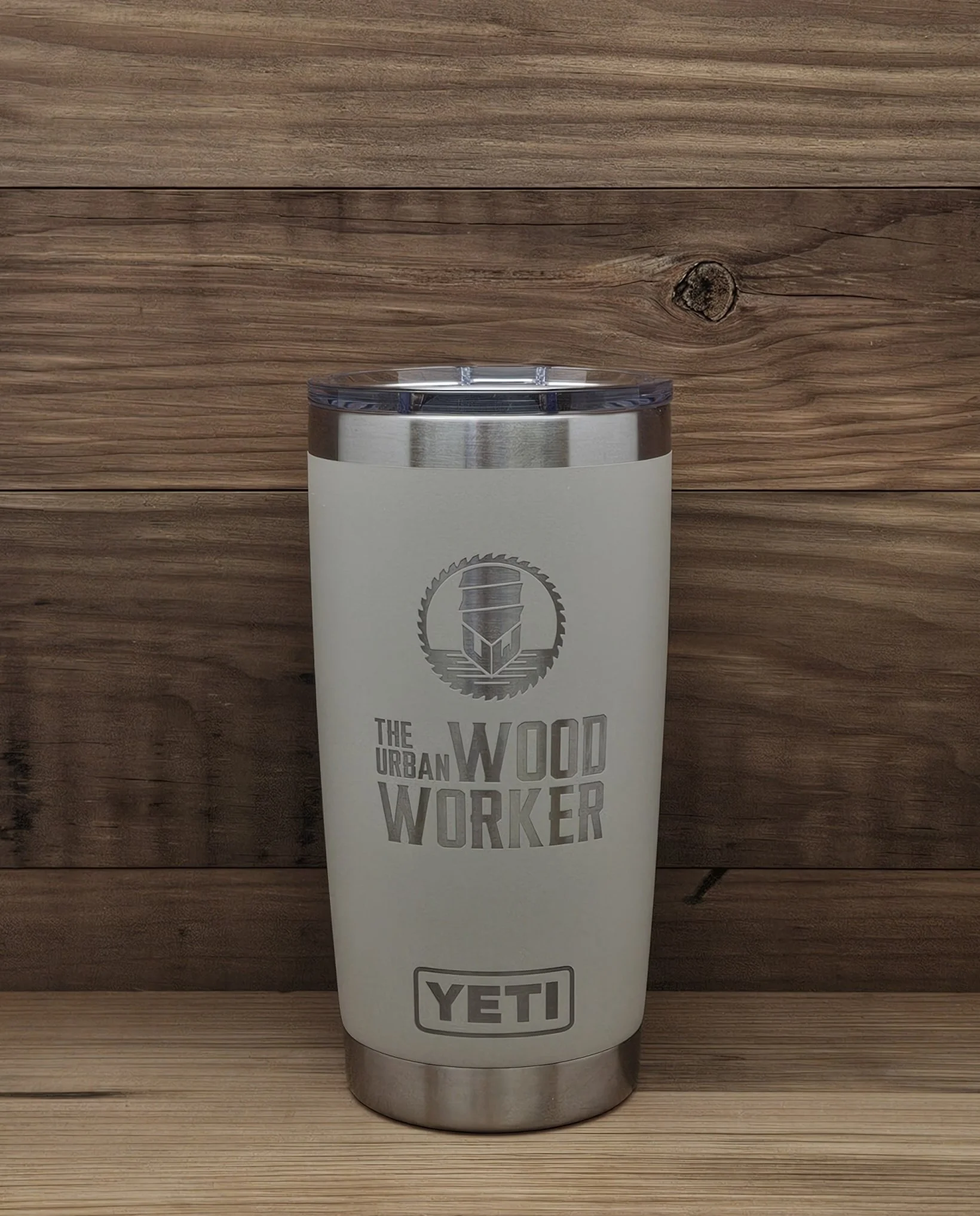 Laser engraved 20oz Yeti tumbler with logo