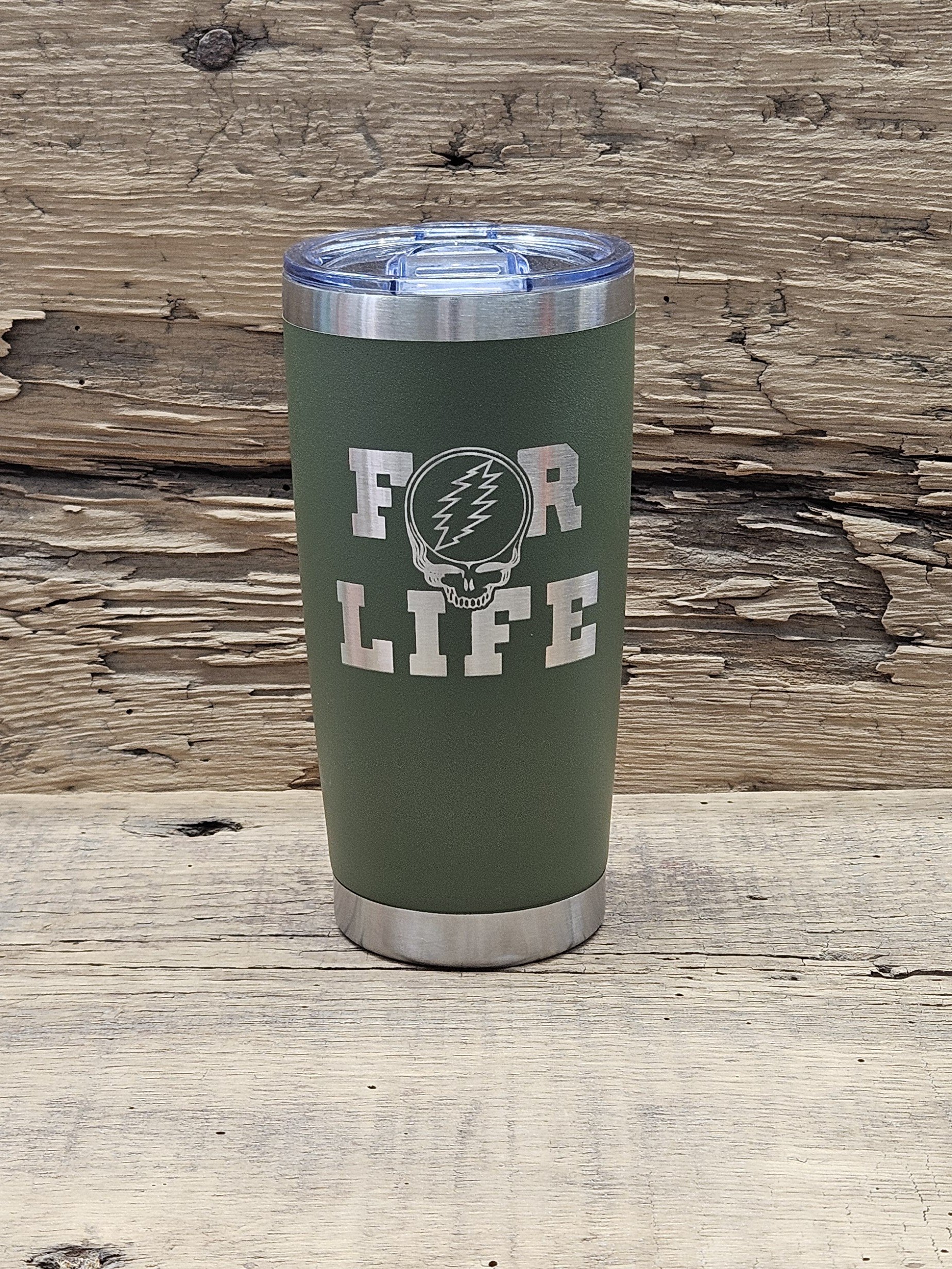 Grateful Dead–inspired "For Life" 20oz Laser Engraved Tumbler