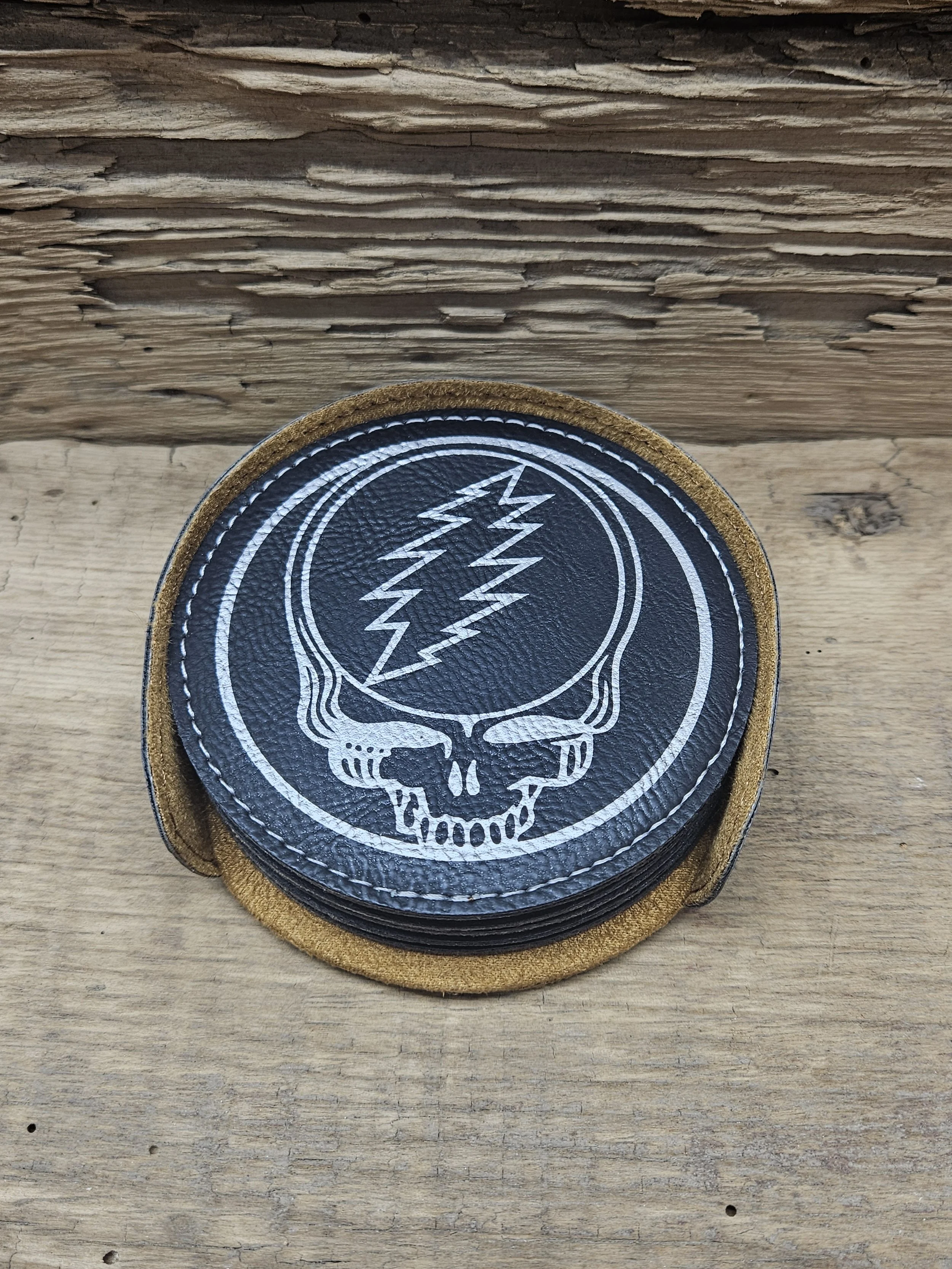 Custom Grateful Dead Steal Your Face Drink Coasters