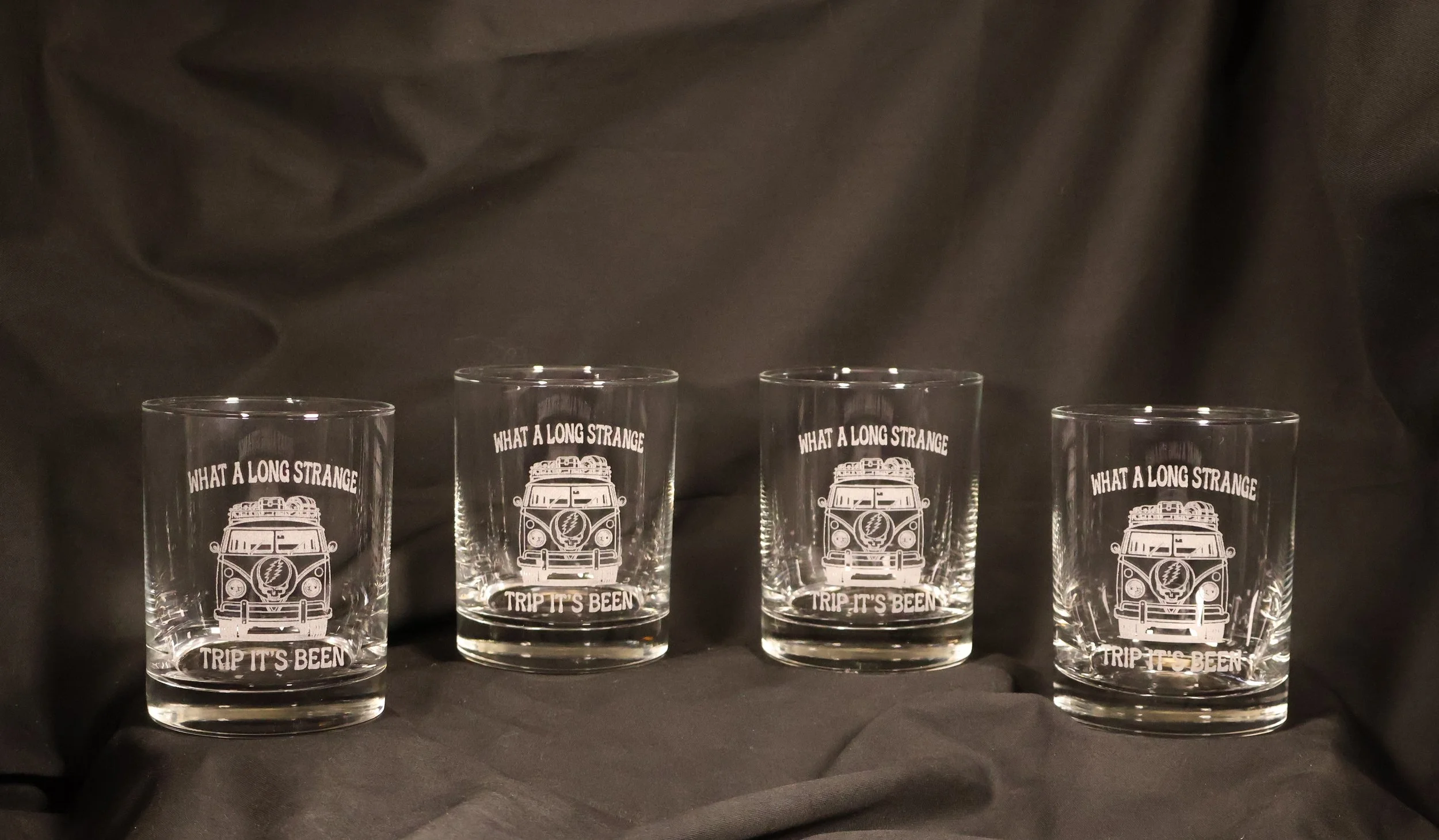 Grateful Dead Inspired Whiskey Glasses