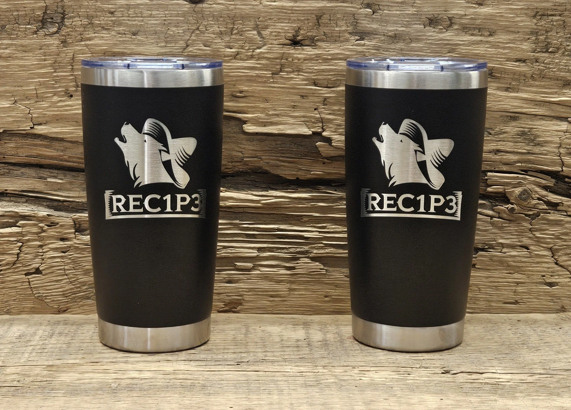 20oz tumblers laser engraved with customer logo