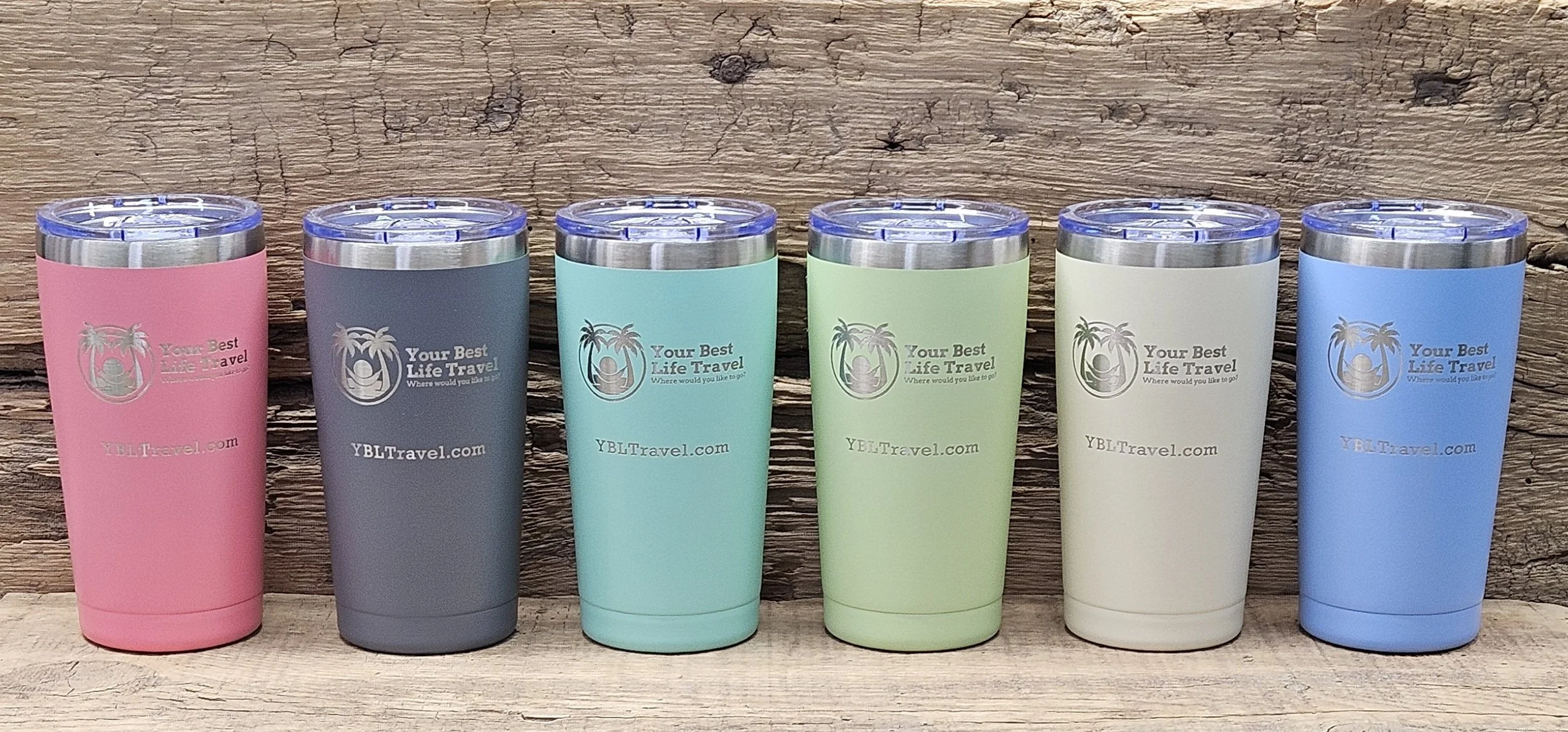 Custom laser engraved 20oz tumblers with business logo