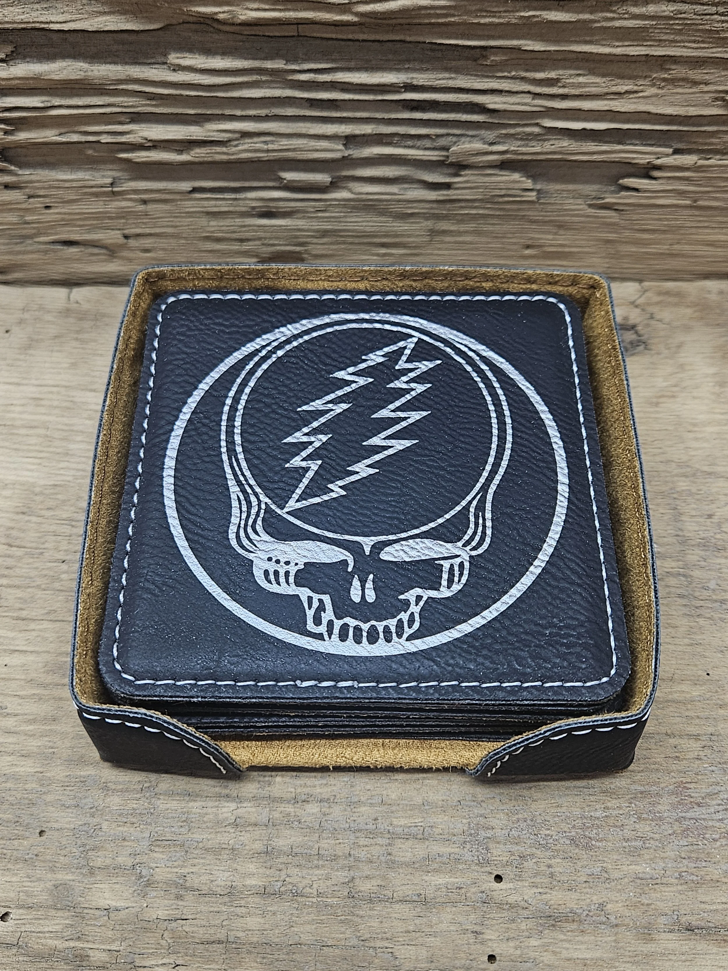 Custom Grateful Dead Steal Your Face Drink Coasters