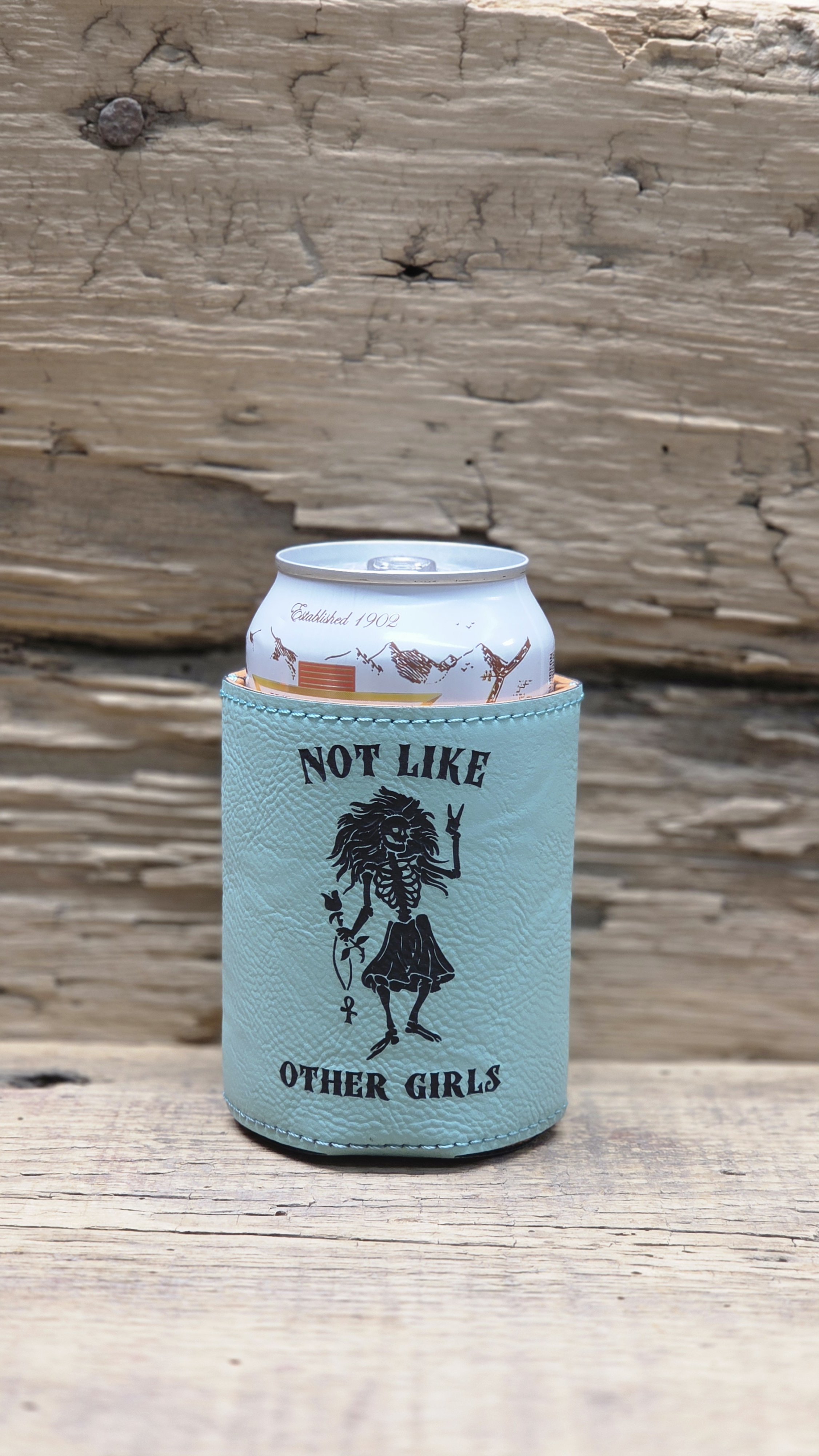 'Not Like Other Girls' Laser Engraved Leatherette Can Cooler