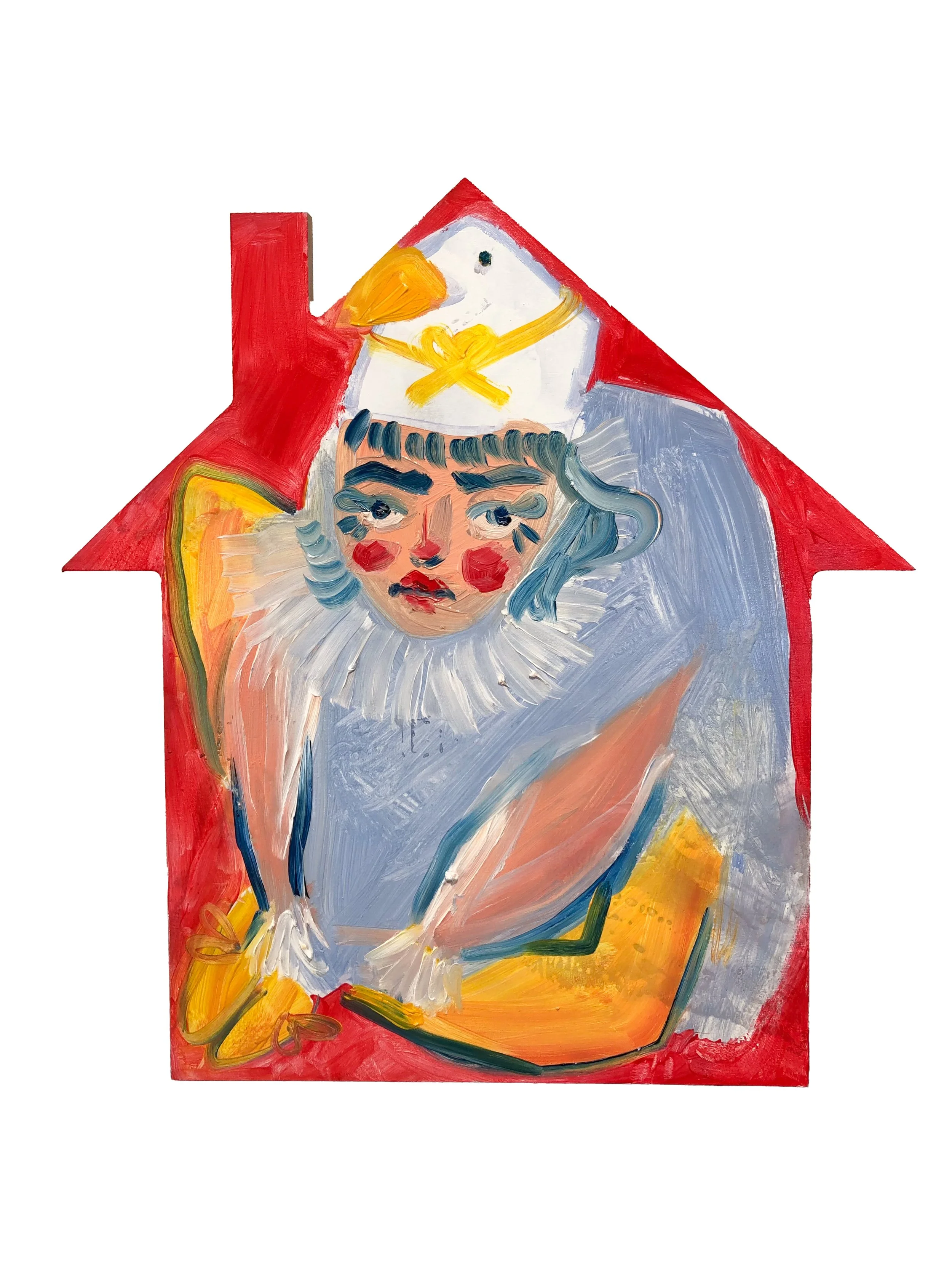 "Claustrophobic at Home"
2025
Oil on board
36 cm x 33 cm