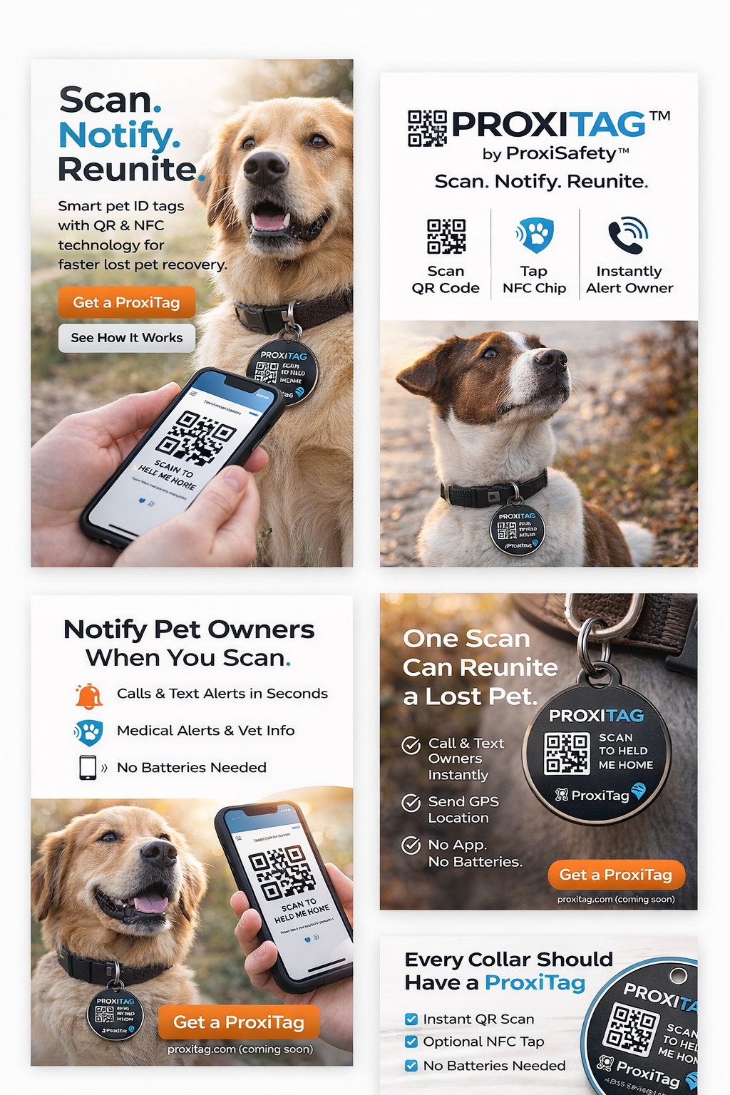 ProxiTag™ Plus Smart Pet ID Tag (QR +  NFC)
