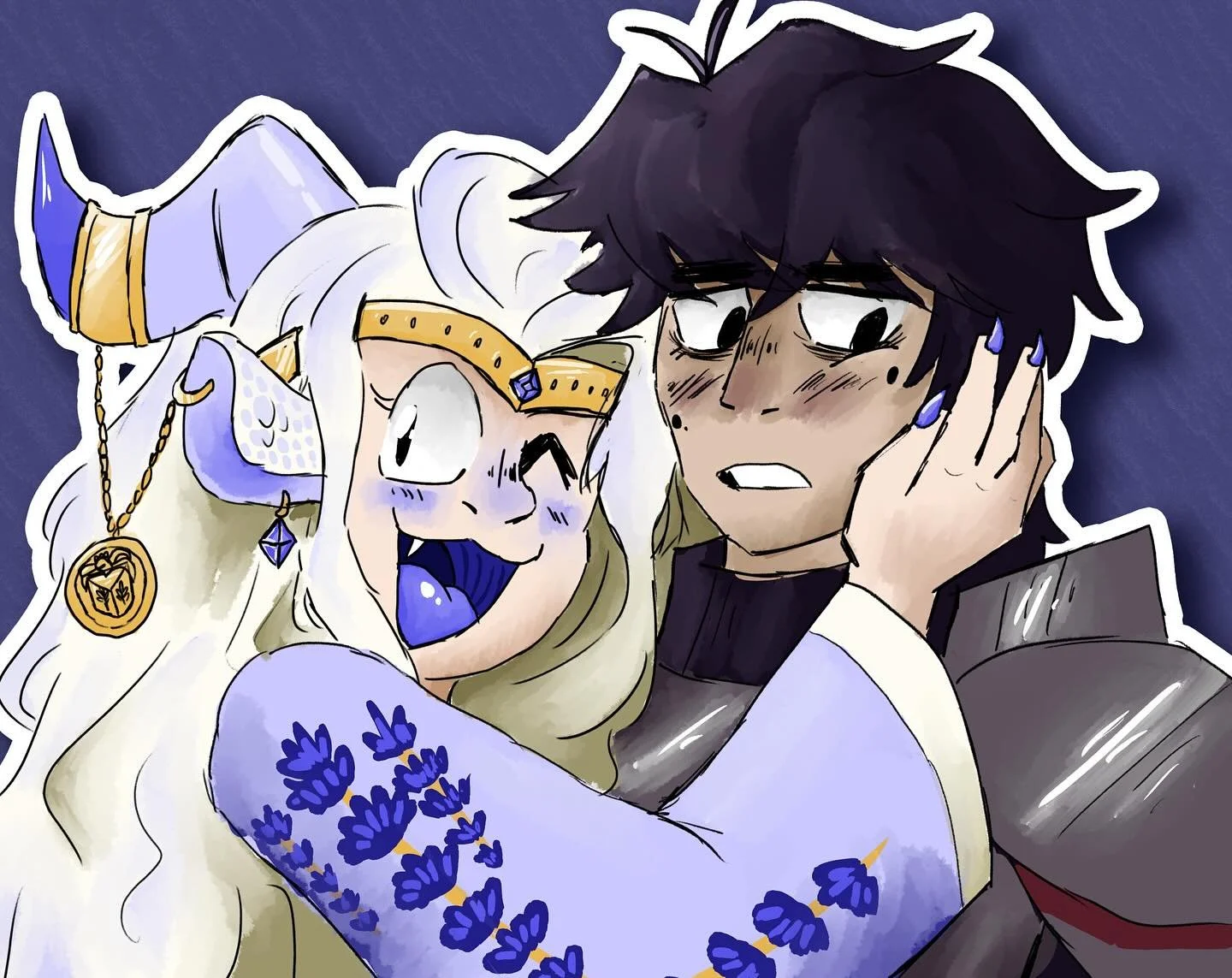 IM NOT DEAD! 

I&rsquo;ve just been working on OCS AND ORIGINAL CONTENT RAHH 💥💥💥

Knight is Silas and the Princess/Dragon is Estelle! She&rsquo;s been cursed to be a dragon so her and Silas have to go find a cure! I&rsquo;m planning on making a co