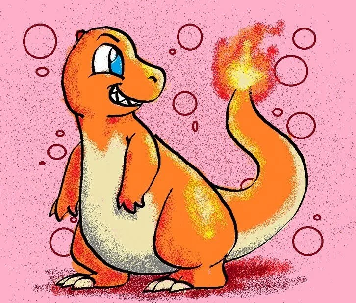 Drawing some #pokemon from memory in #mspaint ! I apologize to Squirtle for not drawing him, and to Mime Jr. for absolutely forgetting what it looked like. 

#pok&eacute;mon #charmander #bulbasaur #mimejr #pokeart #pokemonart #artistsoninstagram