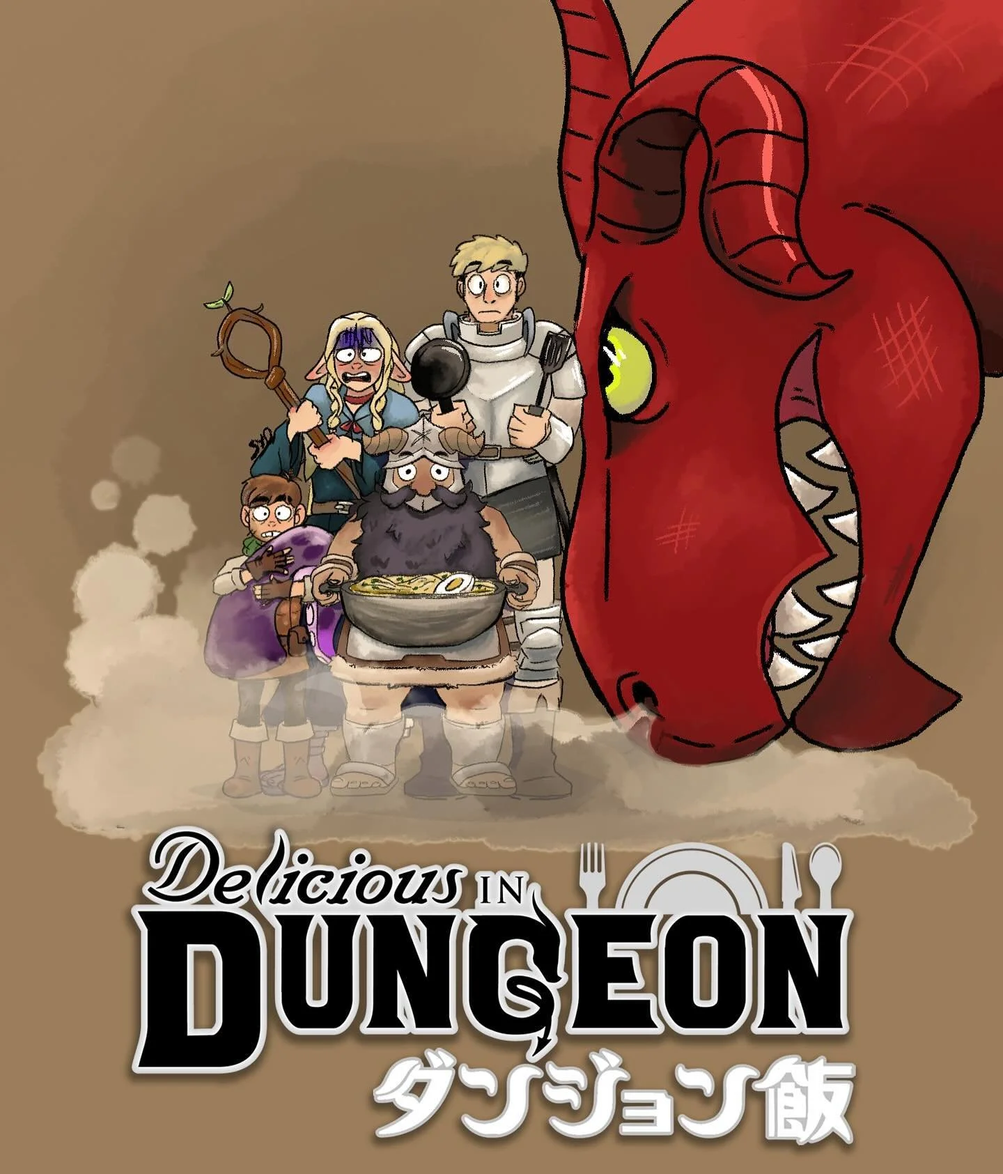 Happy #dungeonmeshi Thursday to all who celebrate. 

#deliciousindungeon #dunmeshi #laiostouden #senshi #marcilledungeonmeshi #chilchuck