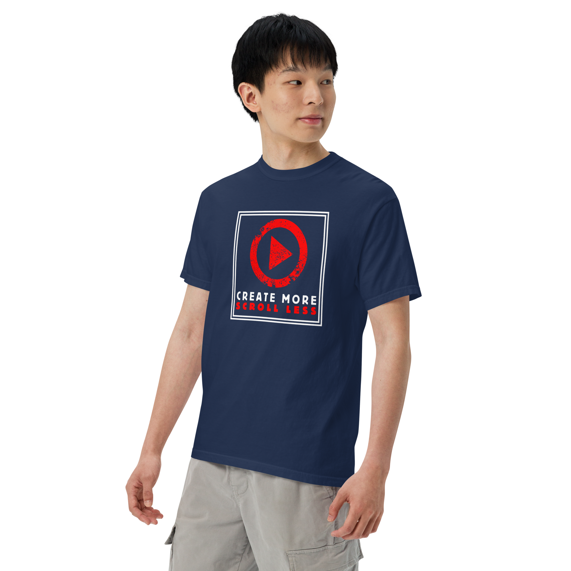 The Creator Identity - Create More, Scroll Less Unisex garment-dyed heavyweight t-shirt