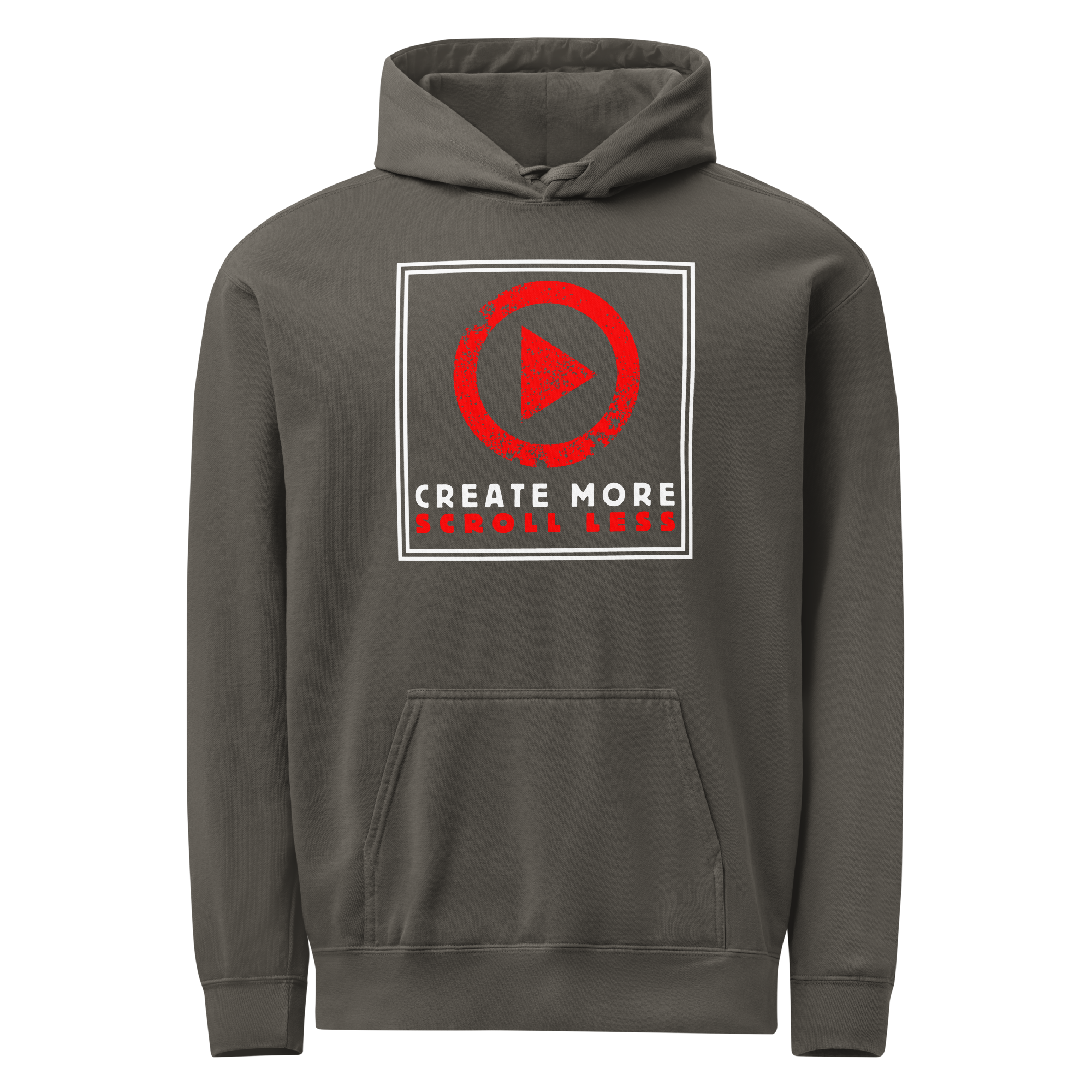 The Creator Identity - Create More, Scroll Less, Unisex garment-dyed hoodie
