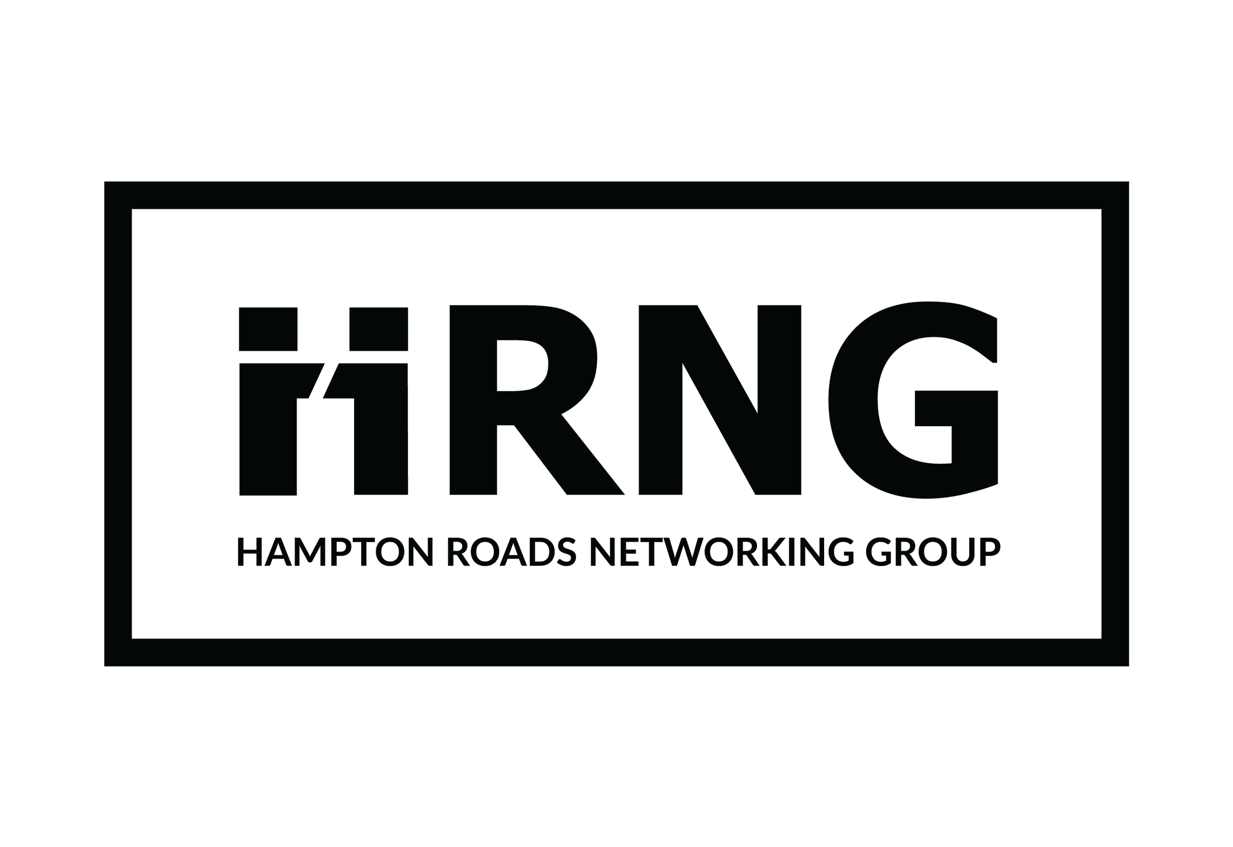 Logo for Hampton Roads Networking Group (HRNG), featuring large bold letters HRNG and smaller text below stating Hampton Roads Networking Group.