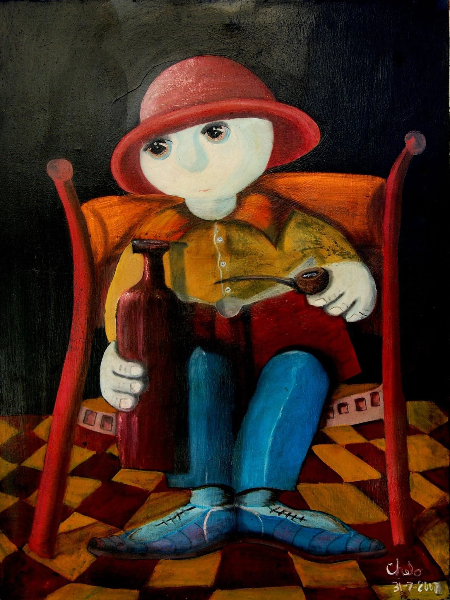 Whimsical Contemplation Rest Time